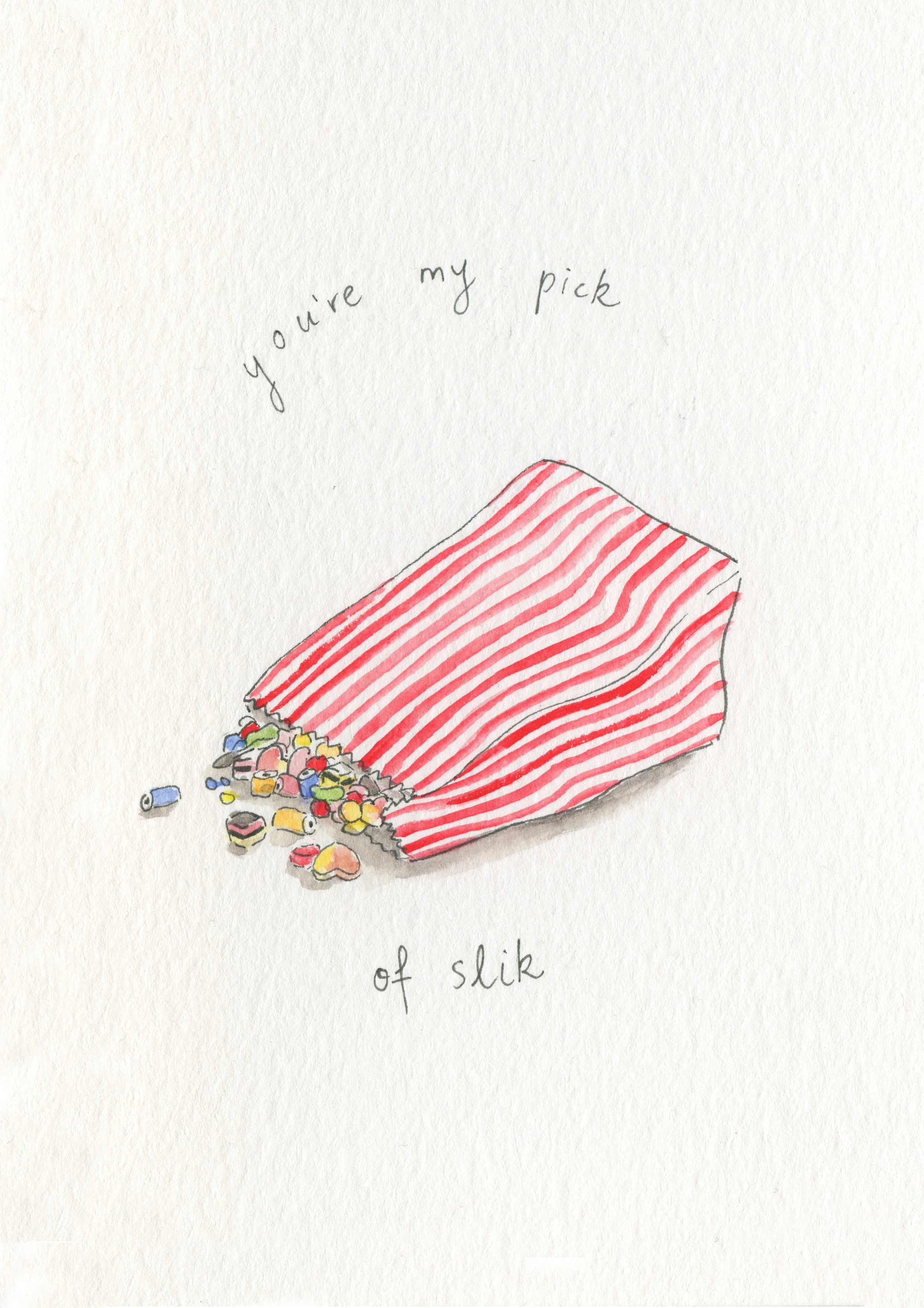 Slik Greeting Card