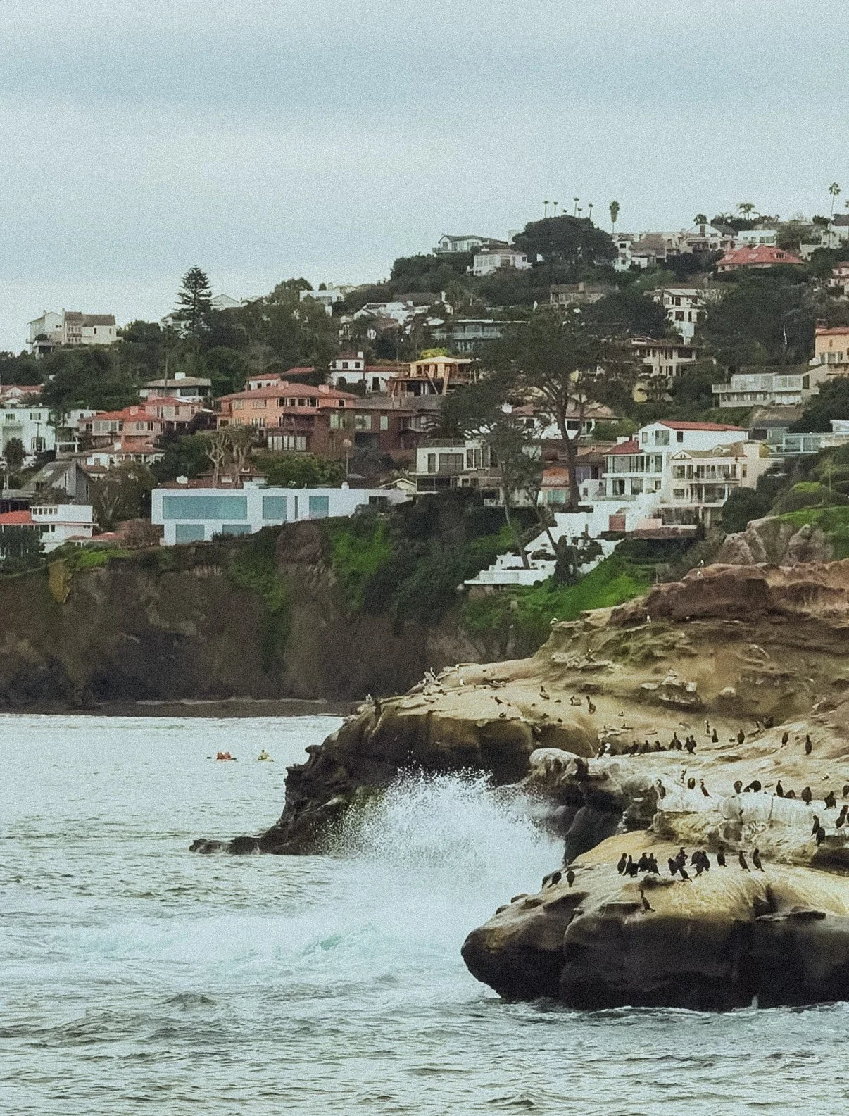 La Jolla coastline and ocean views in San Diego, California.