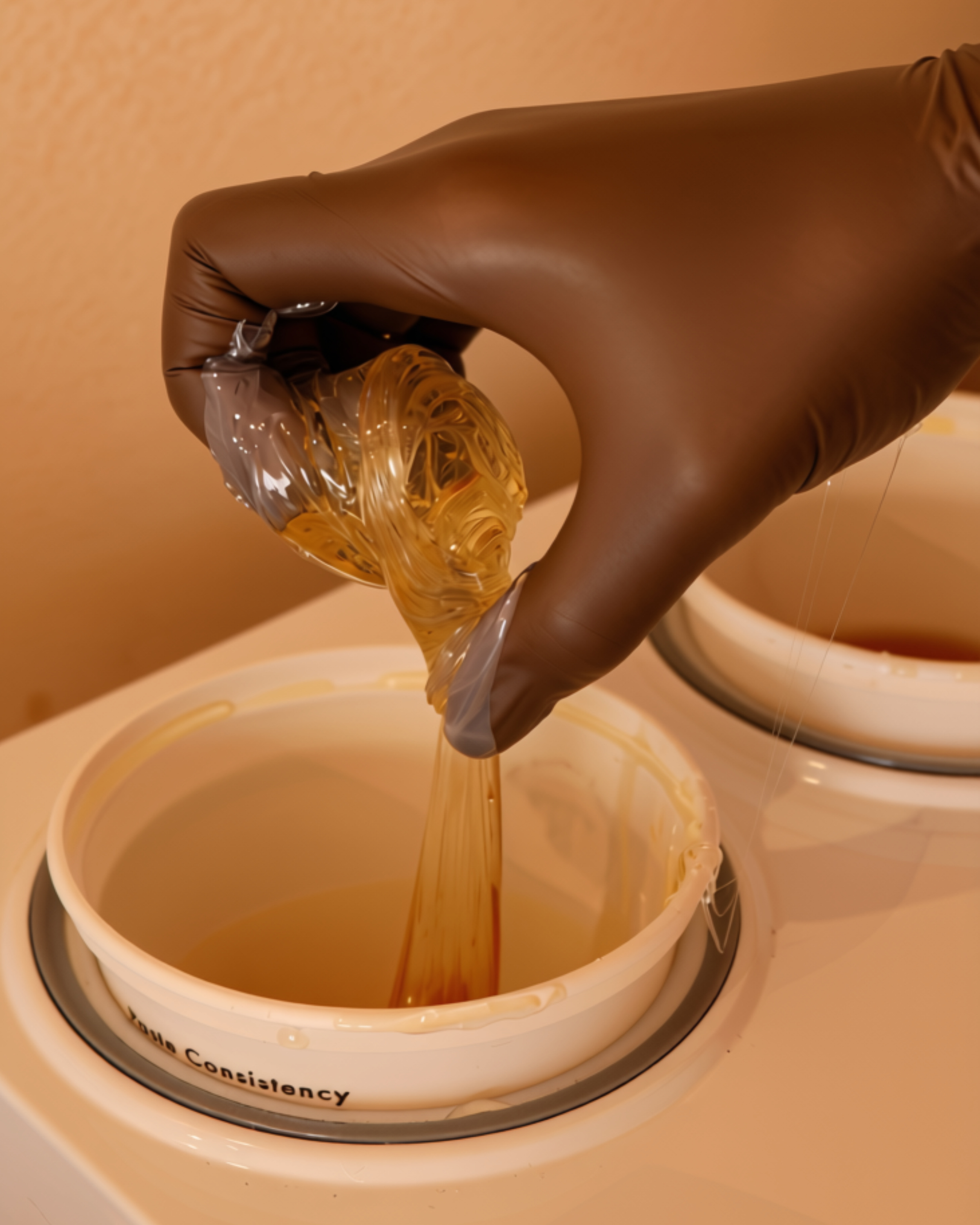 Natural sugaring paste prepared for hair removal treatments at Salt & Rind.