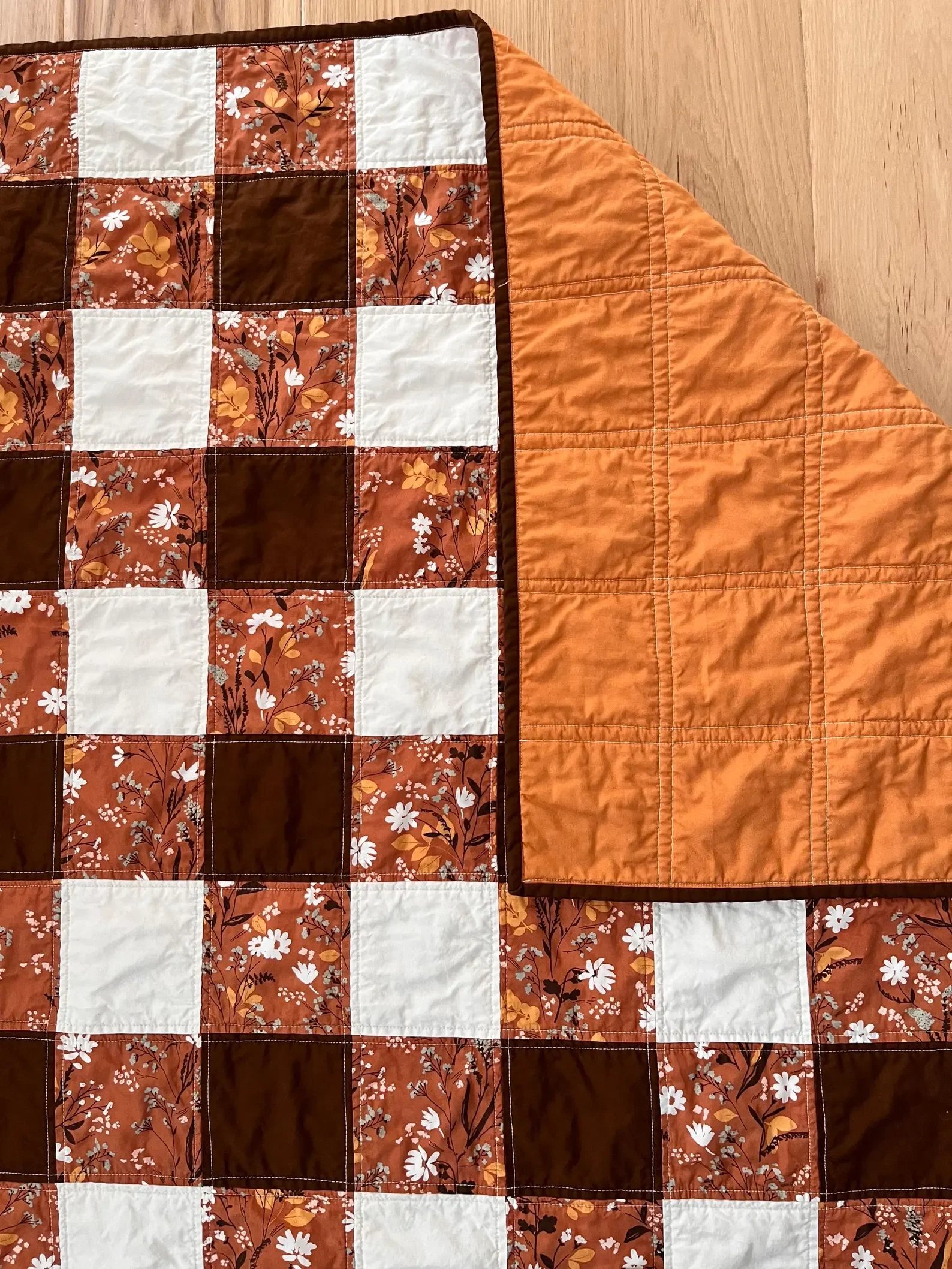 Cider  House Quilt: Fall Tone Throw Quilt (56x65)