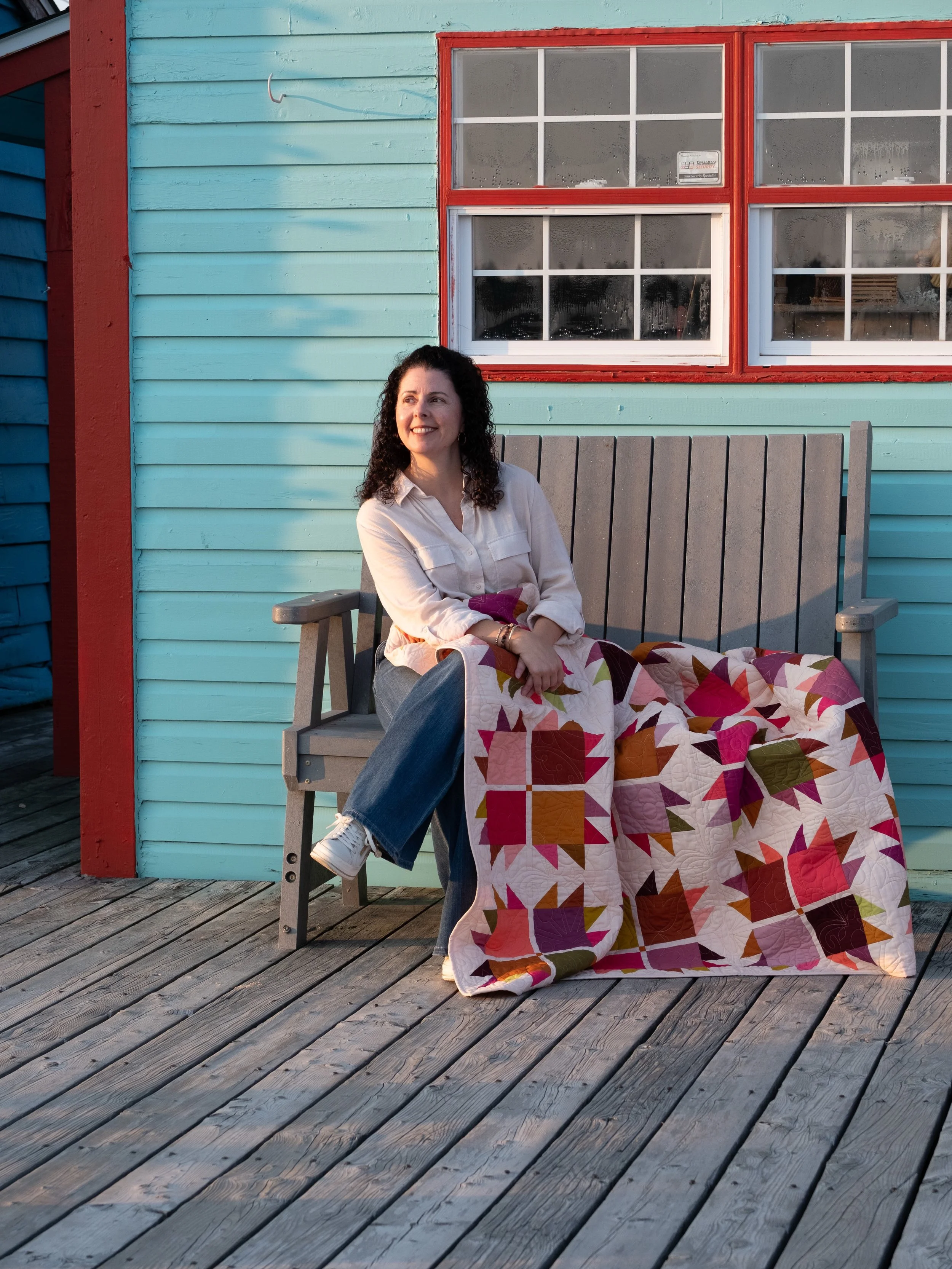 There are so many new followers on my page, perhaps it&rsquo;s time for an introduction post. I&rsquo;m Jeanette, the quilter, knitter and all around maker behind this account. I grew up on a farm in Prince Edward Island, enjoyed its beaches and natu