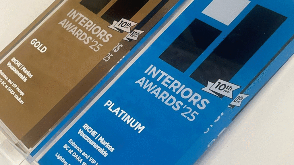RICHE Wins Gold and Platinum at the Interiors Awards 2025