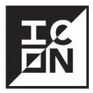 ICON™ logo by RICHE black and white