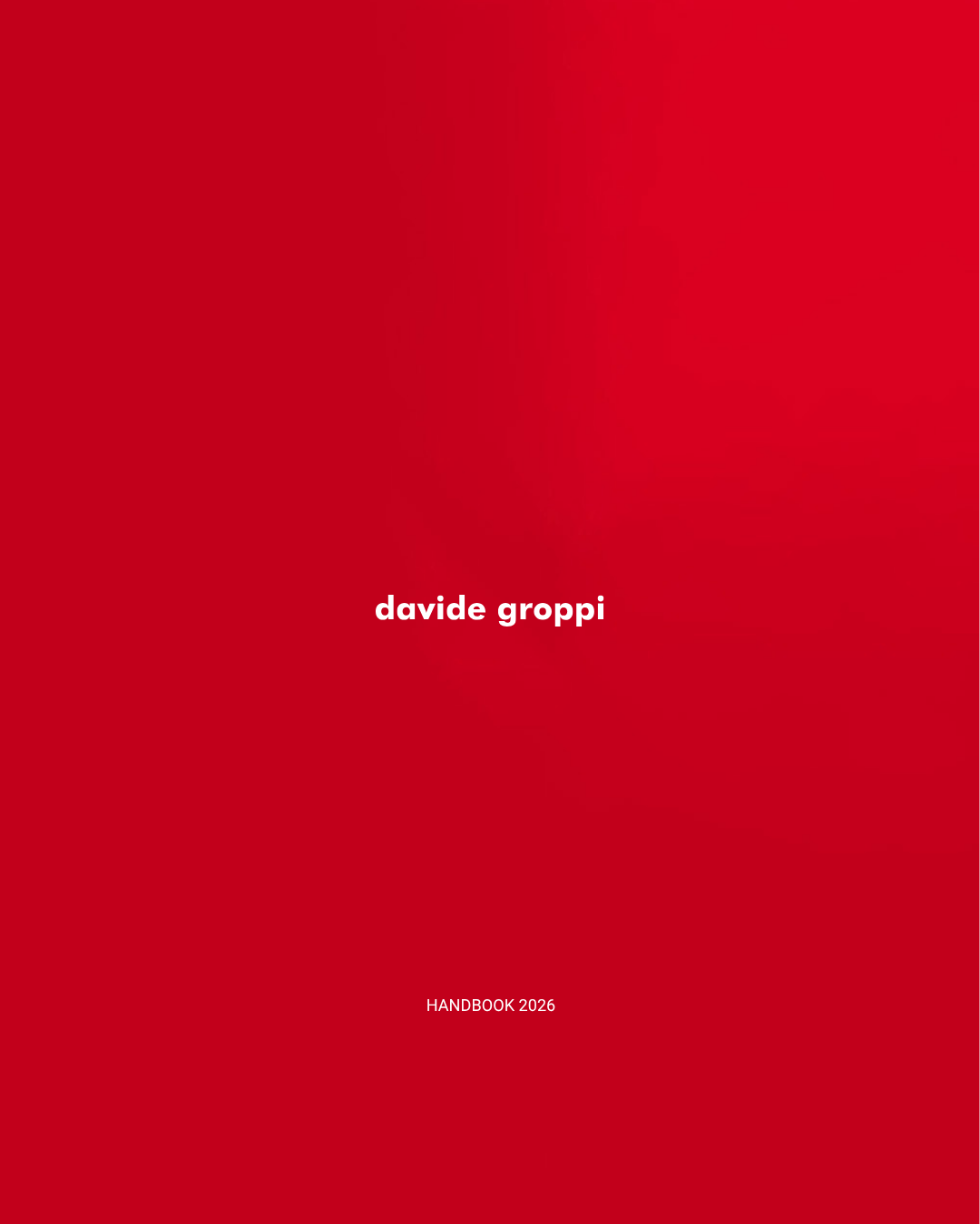 DAVIDE GROPPI CATALOGUE