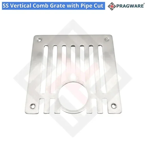 Vertical Comb Grate with Pipe Cut for Balcony Terrace Parapet