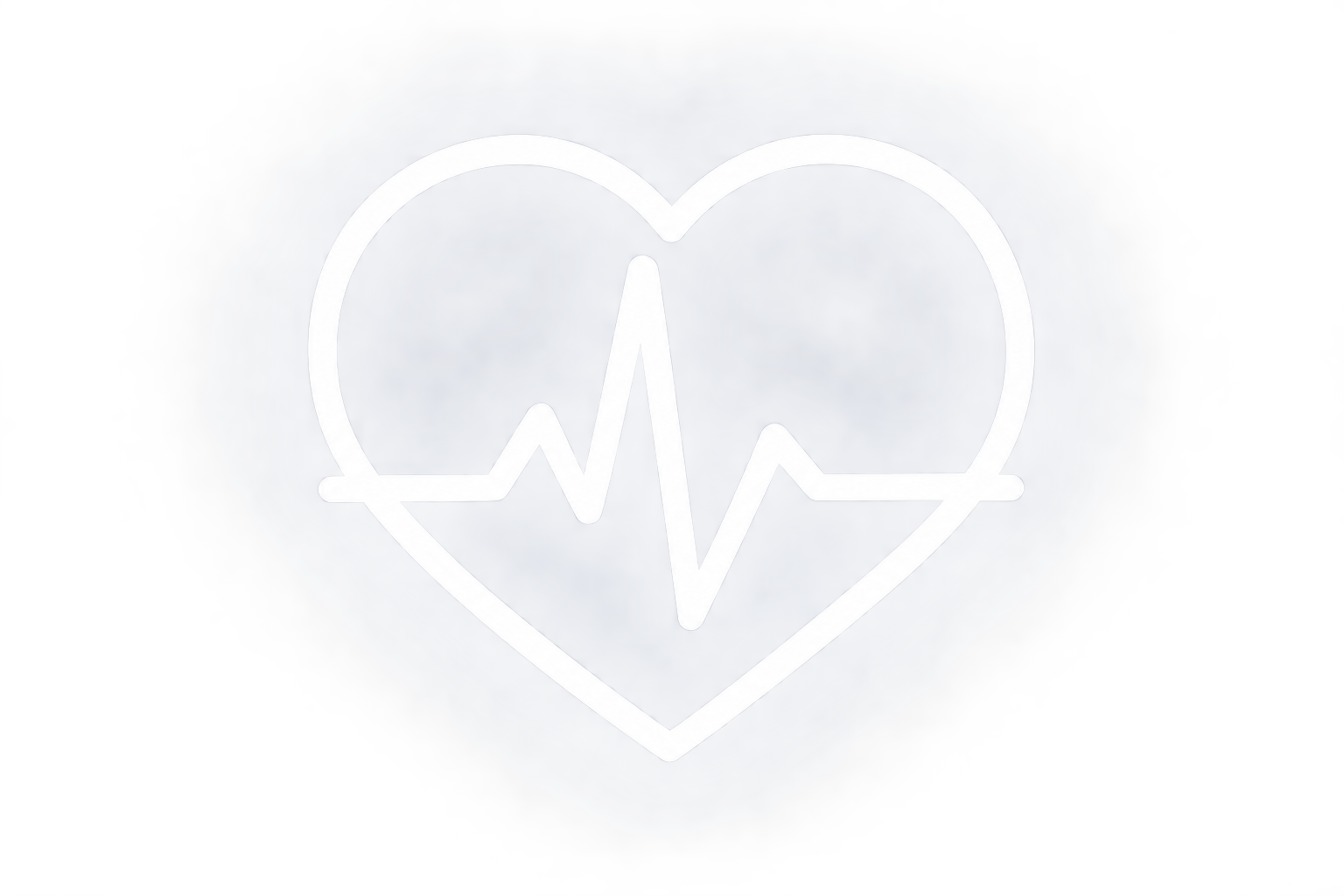 A bright neon sign of a heart with an electrocardiogram line running through it.