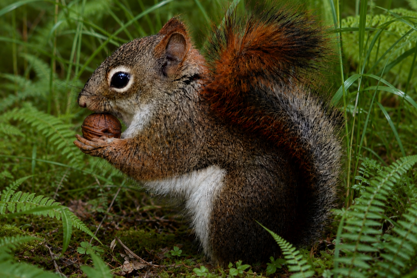 squirrel eating a nut
