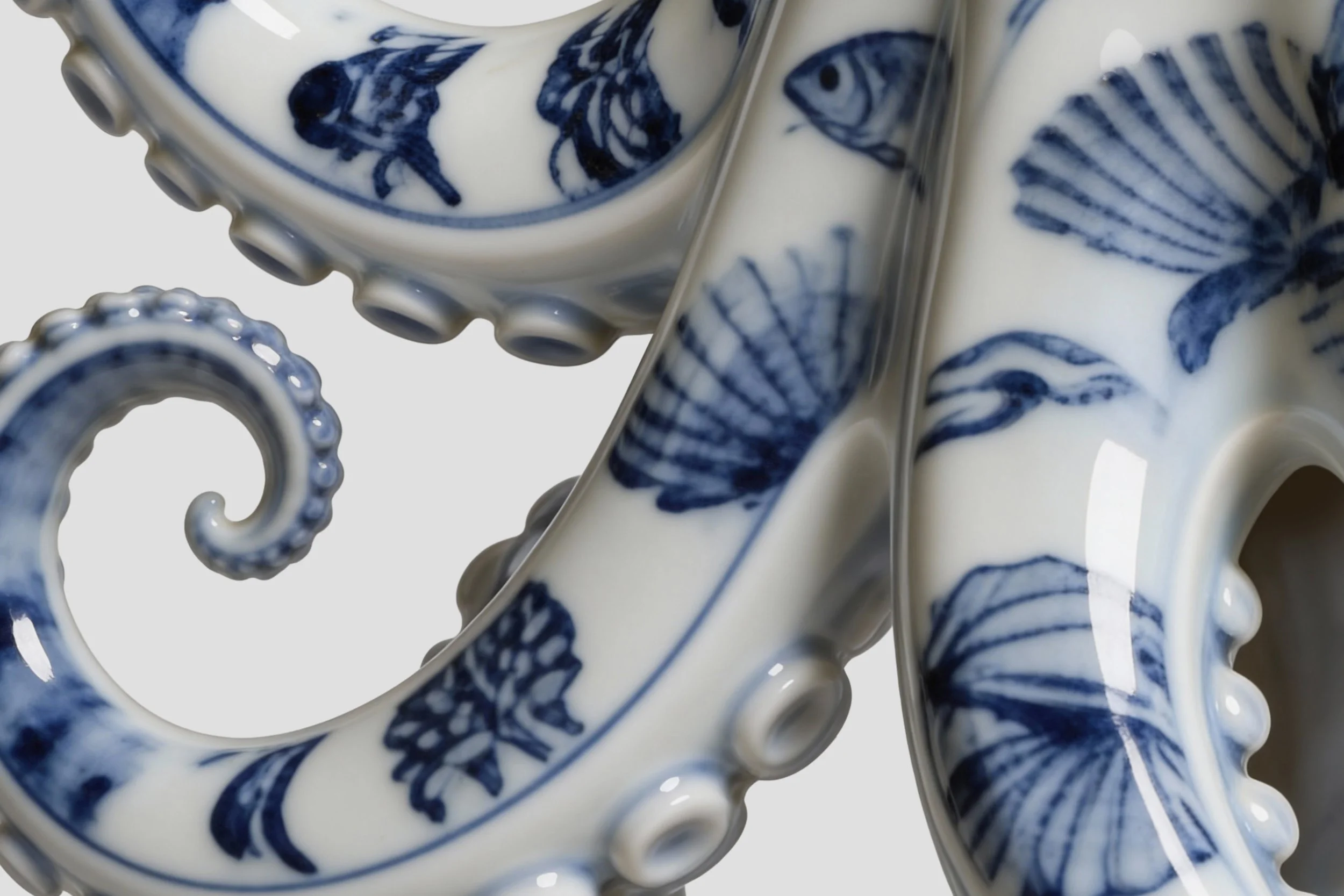 Porcelain patterns become living skin