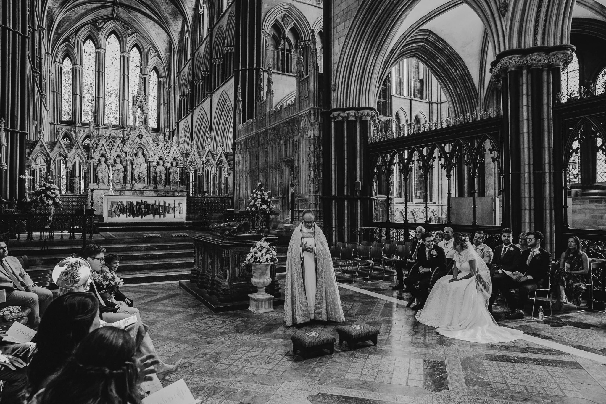  The wedding ceremony at Worcester Cathedral  