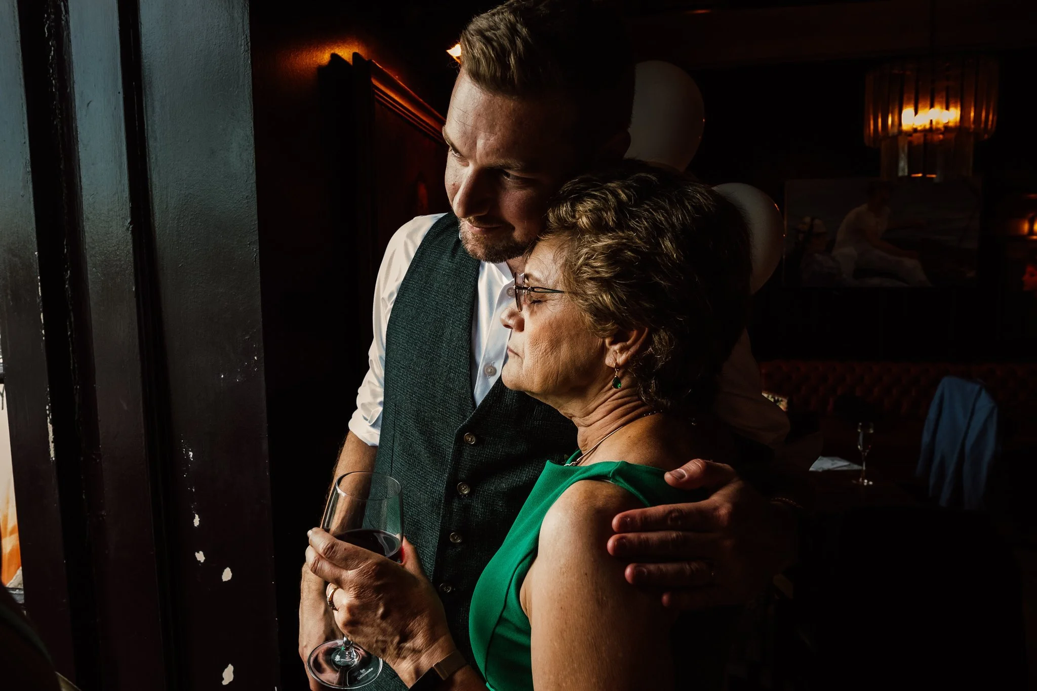  Groom hugs his mum 