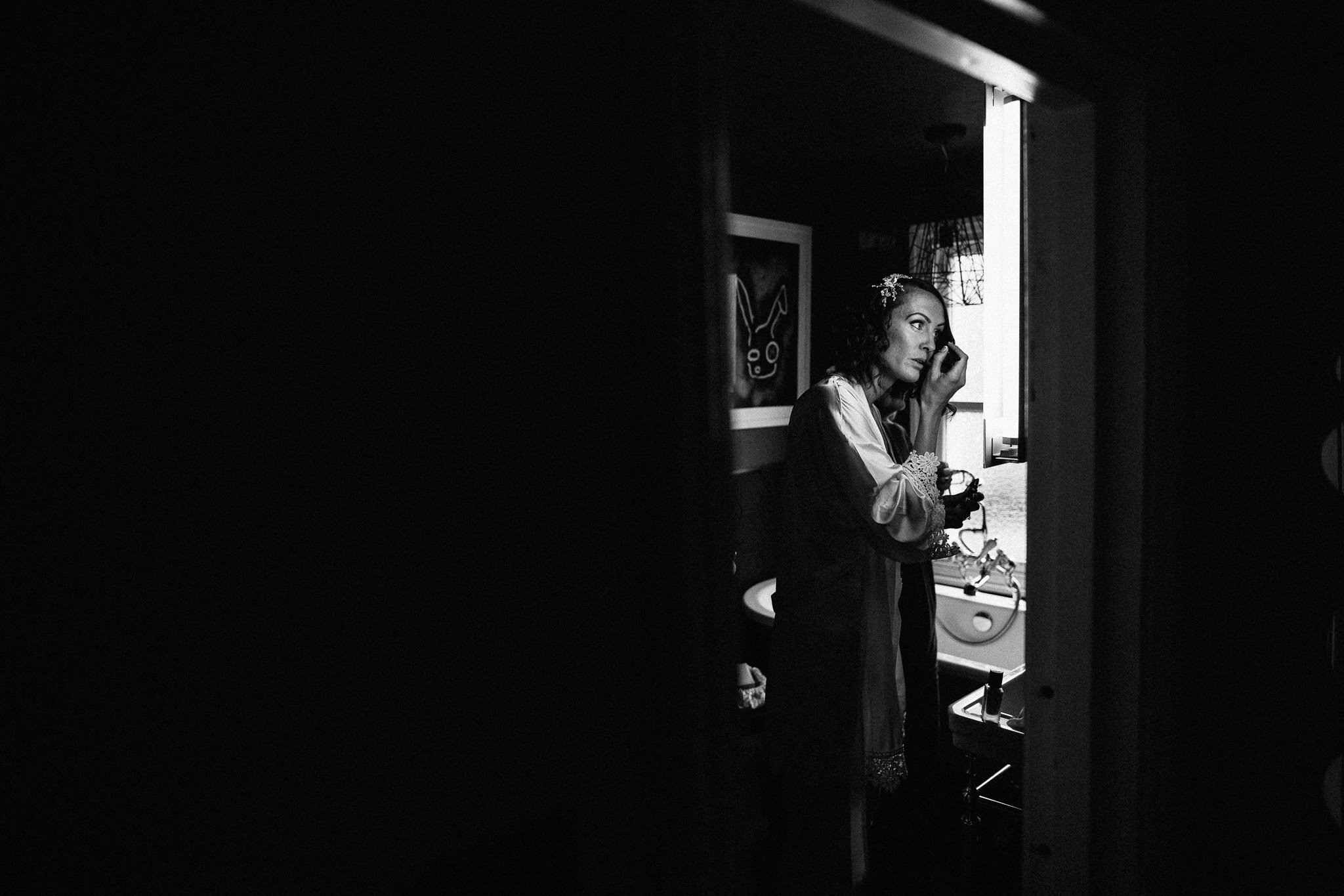  Bride getting ready before the ceremony 