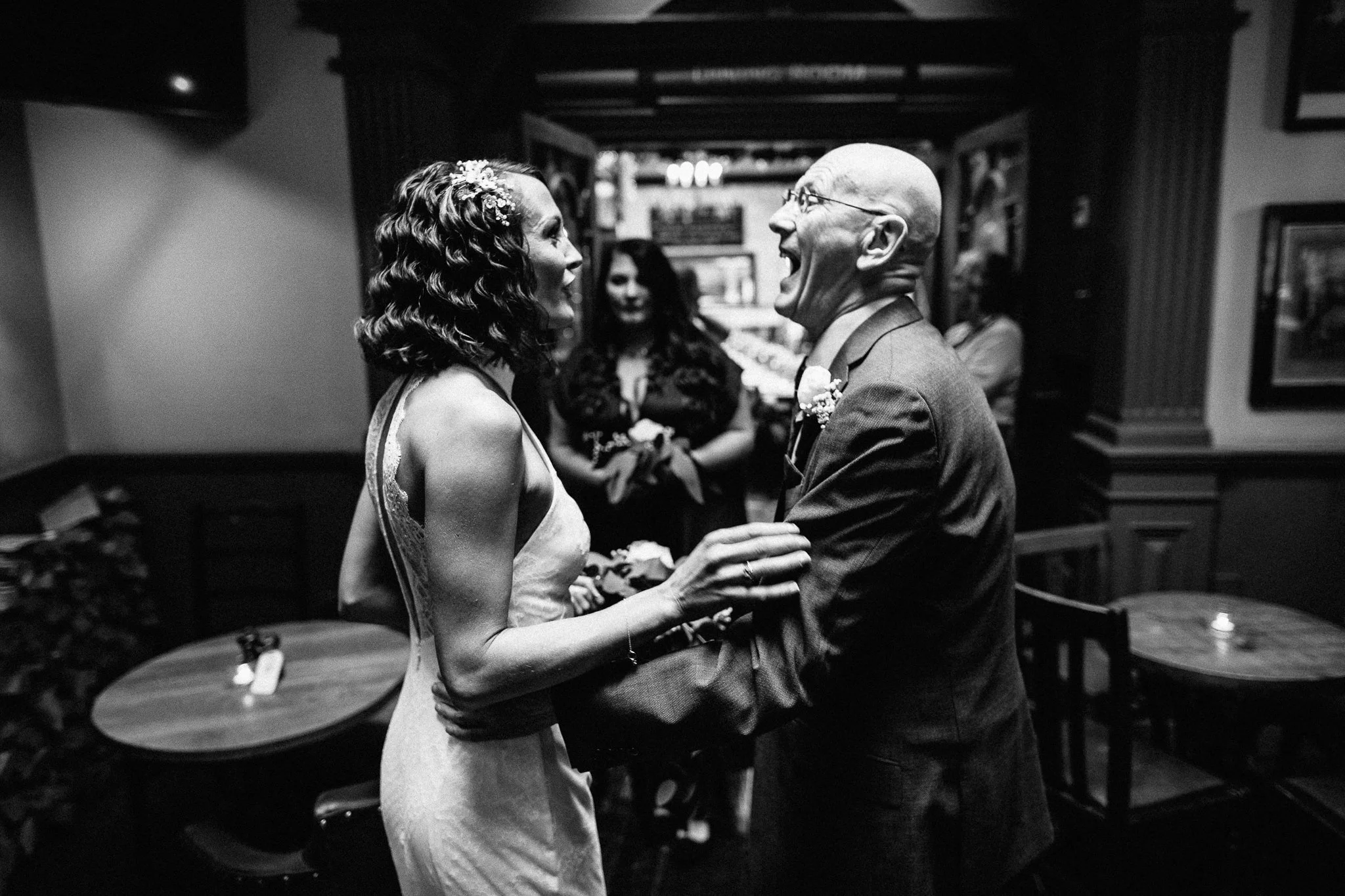  The Bride and her father before the ceremony 