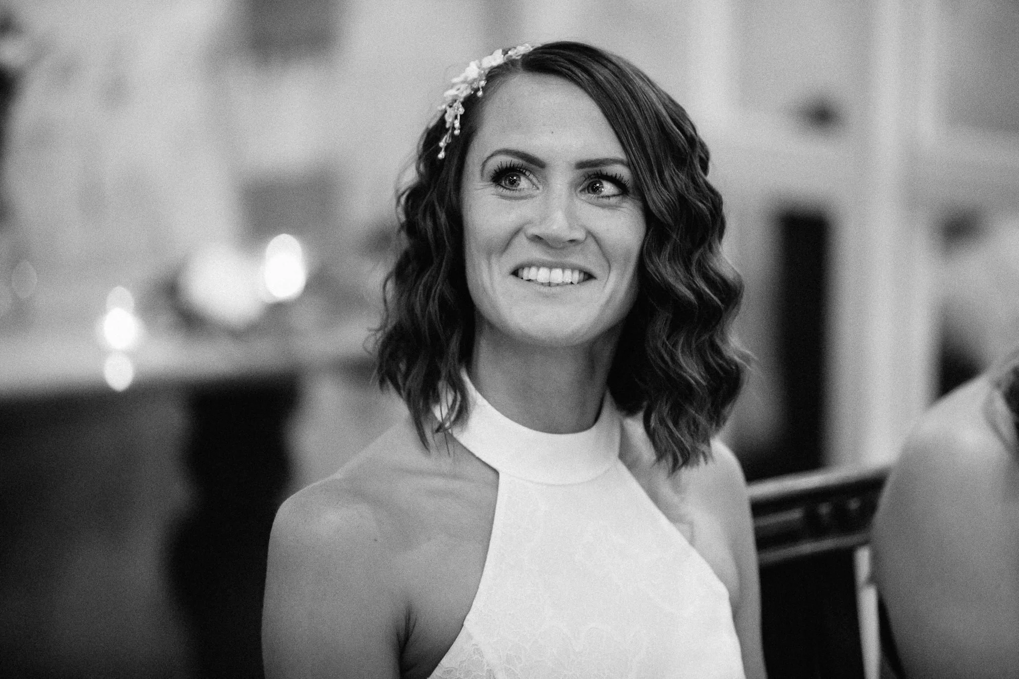  The Bride during the speeches 