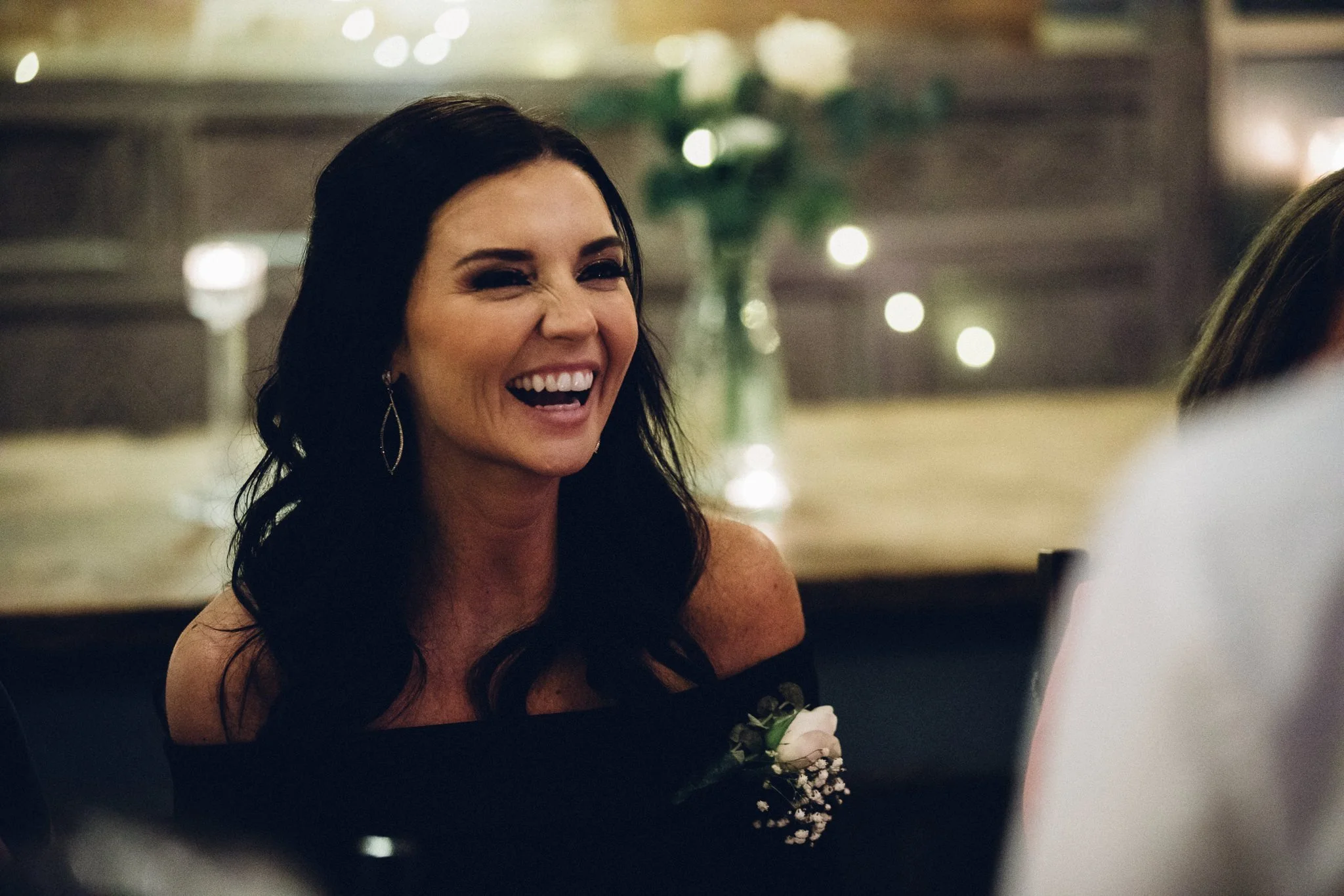  Wedding guest laughing 