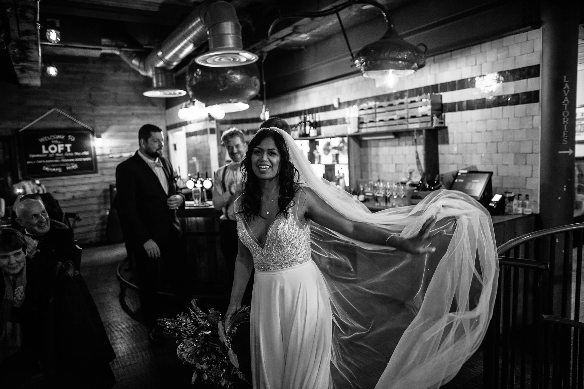  The Bride moves her veil 