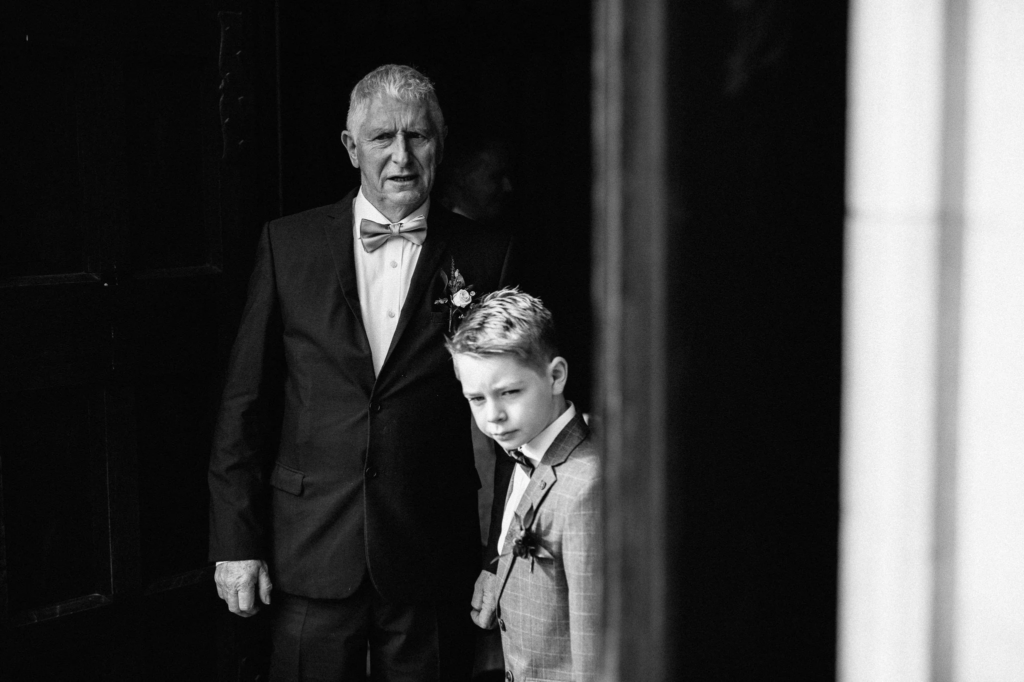  The father of the Bride waits outside Ealing Abbey 