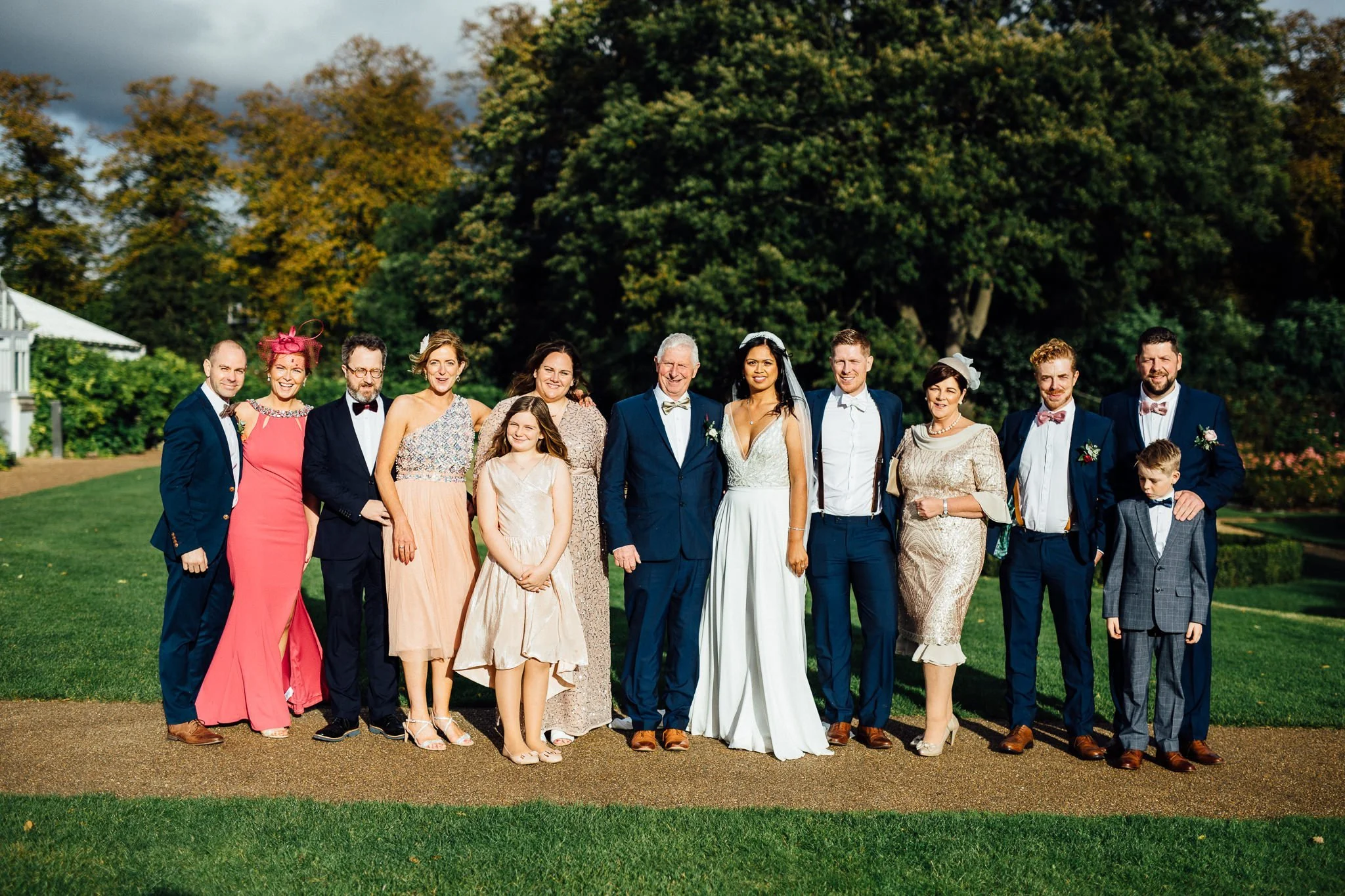  Wedding group shot photo at Chiswick House and Gardens 