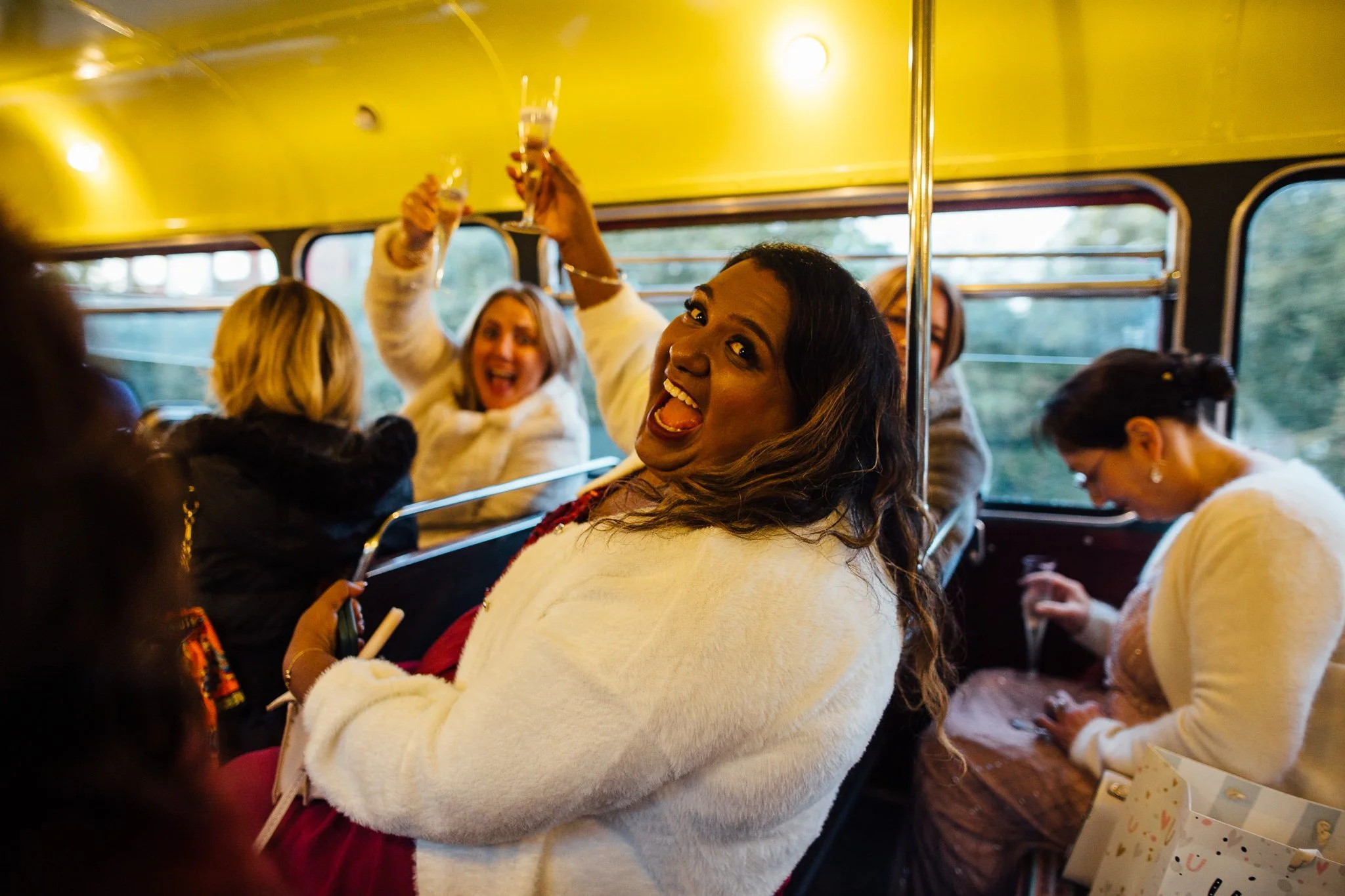  Wedding guest on the wedding bus 