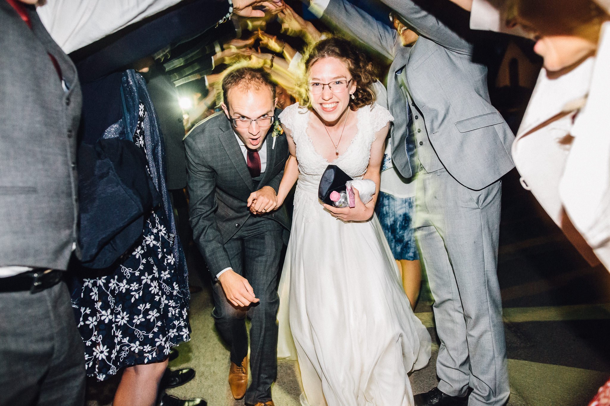  Bride and Groom leaving the Harpsden Village Hall 