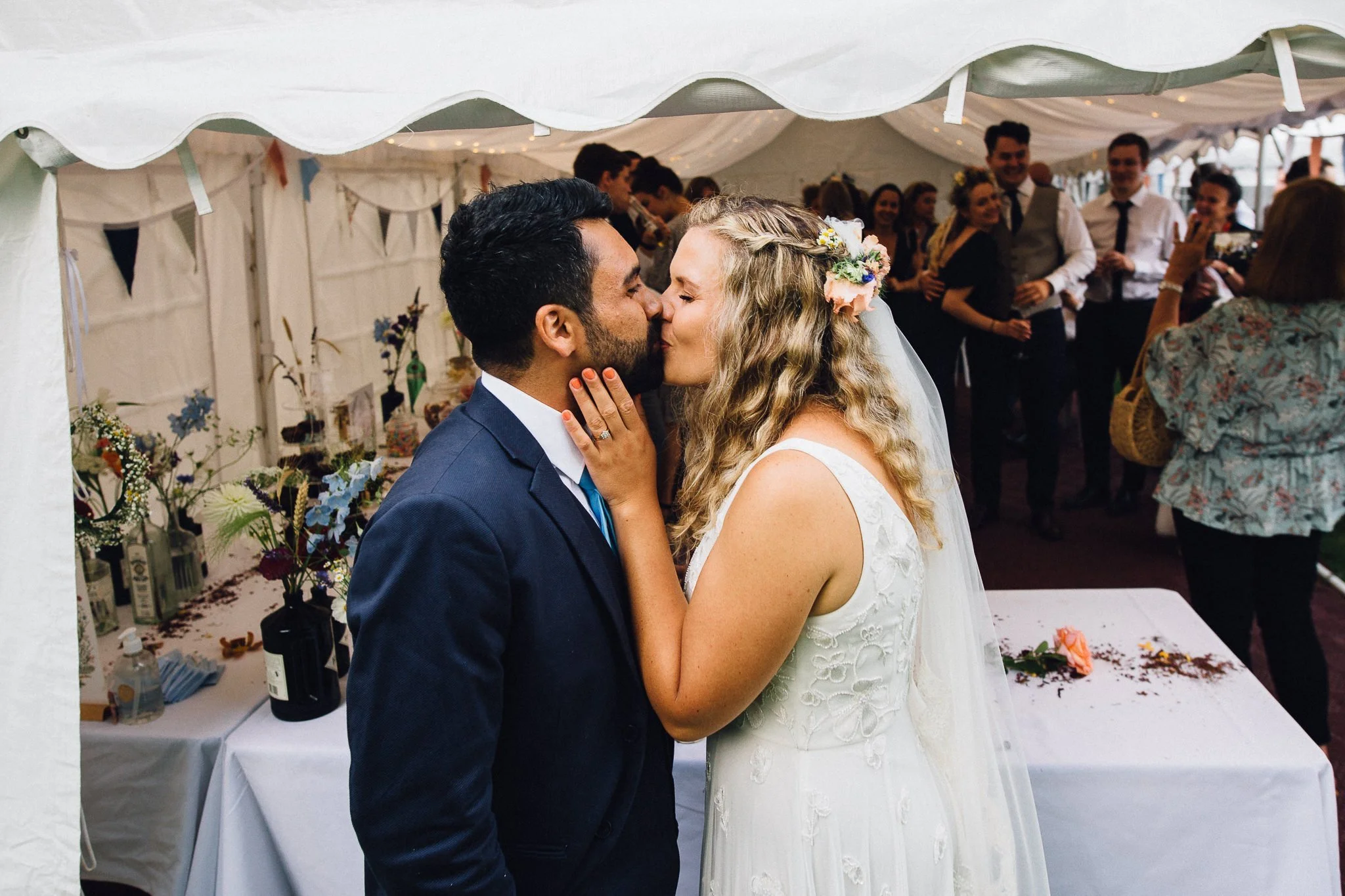  Bride and Groom kiss 