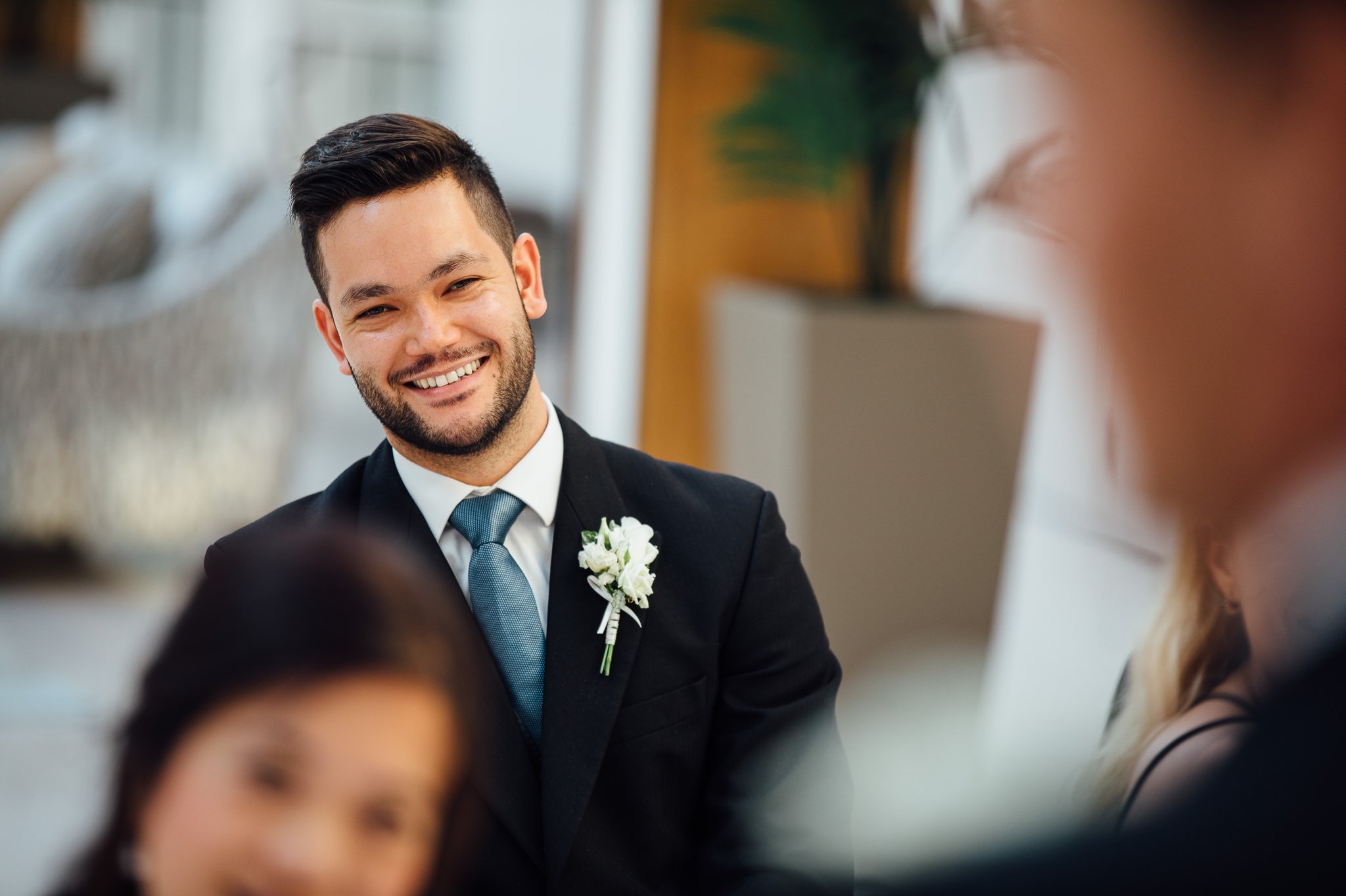  Wedding guest during the speeches 