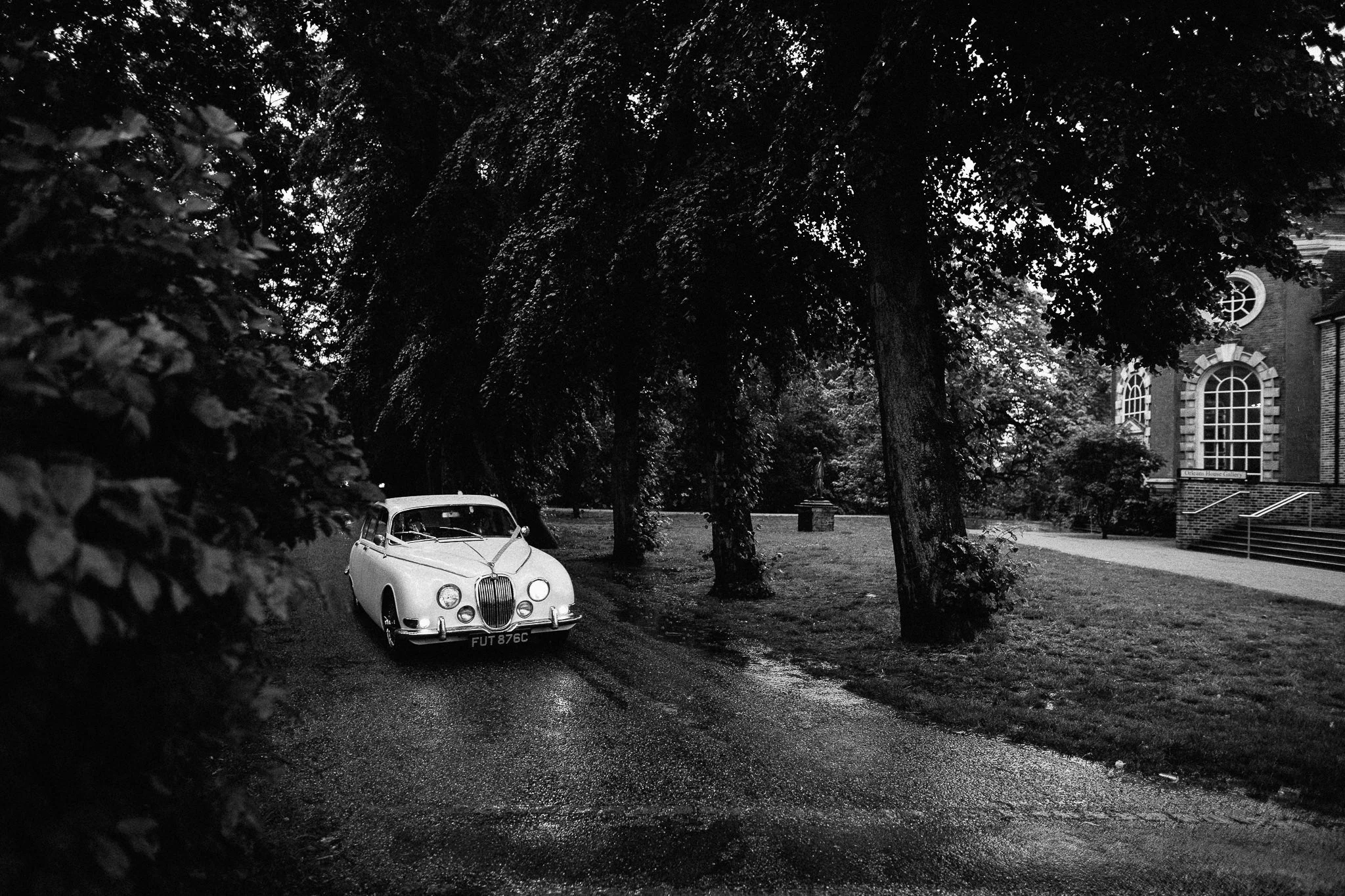  Wedding car arrives at  Orleans House Gallery 