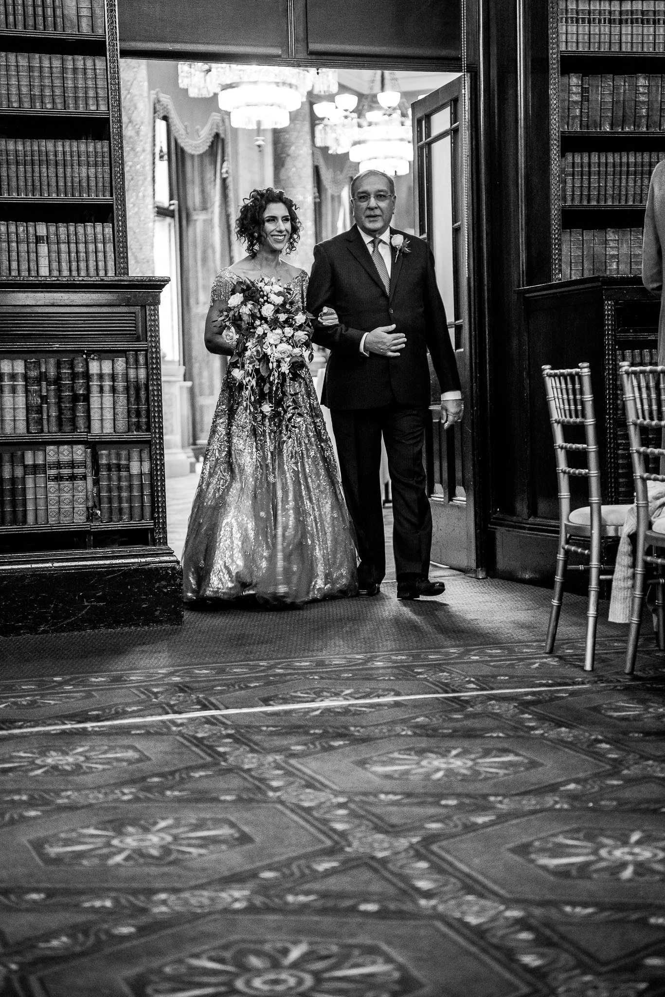  Bride enters the ceremony room at One Whitehall Place London 