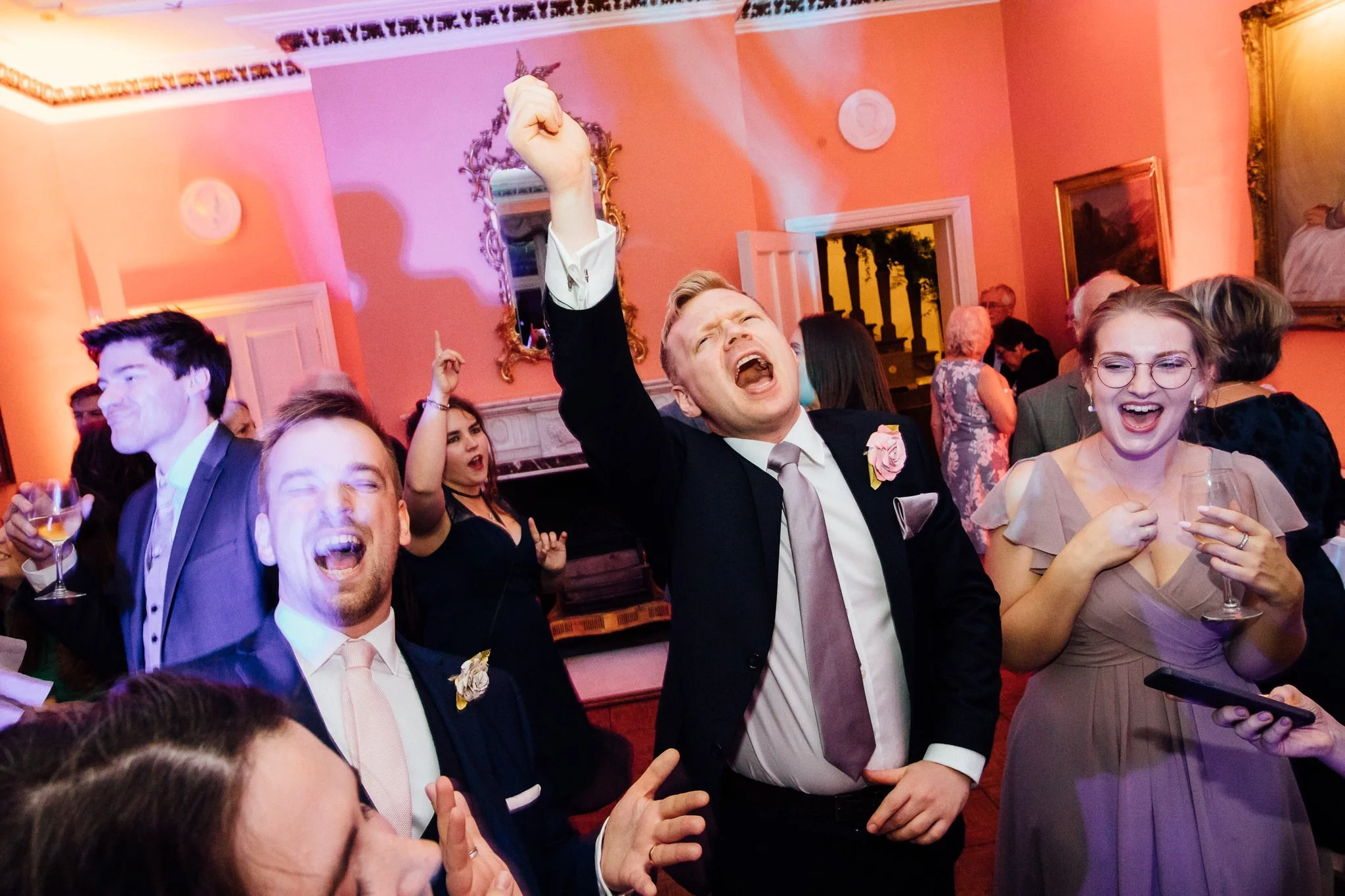  Wedding guest dancing at Wadhurst Castle 