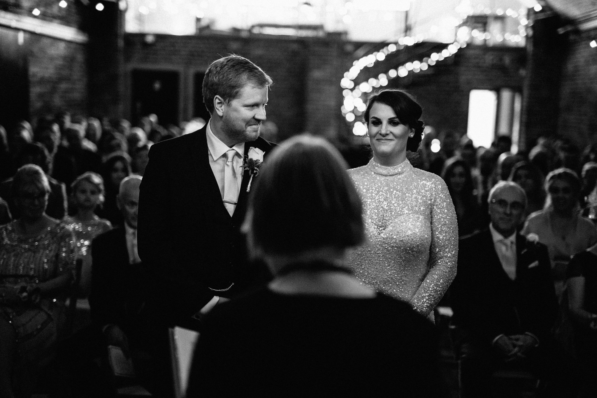  Bride and Groom looking happy. 