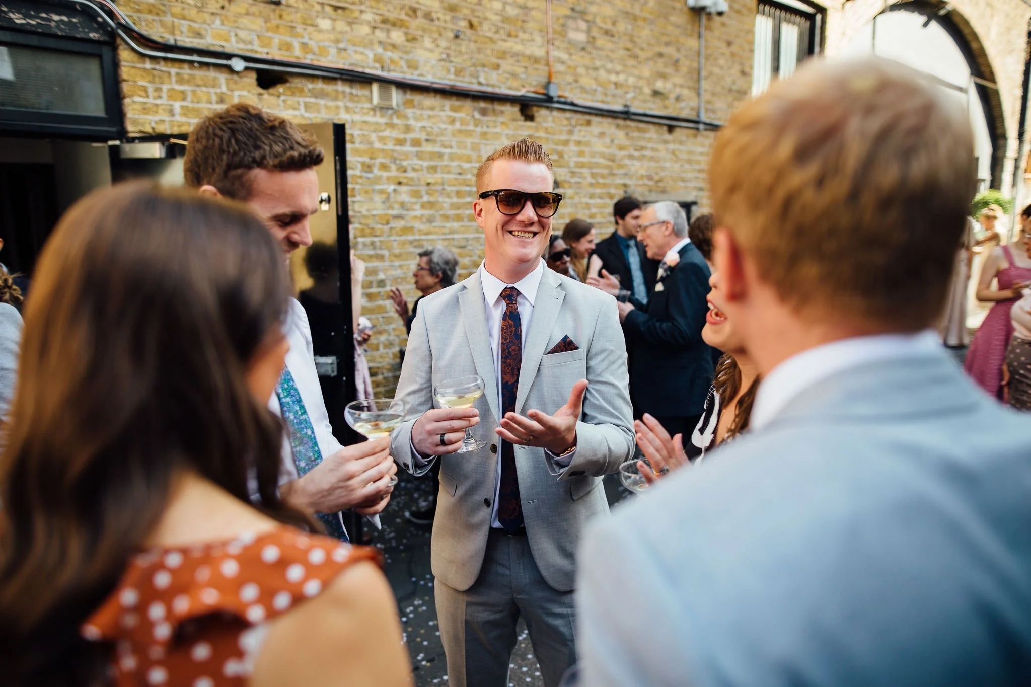  Guest laughing. 