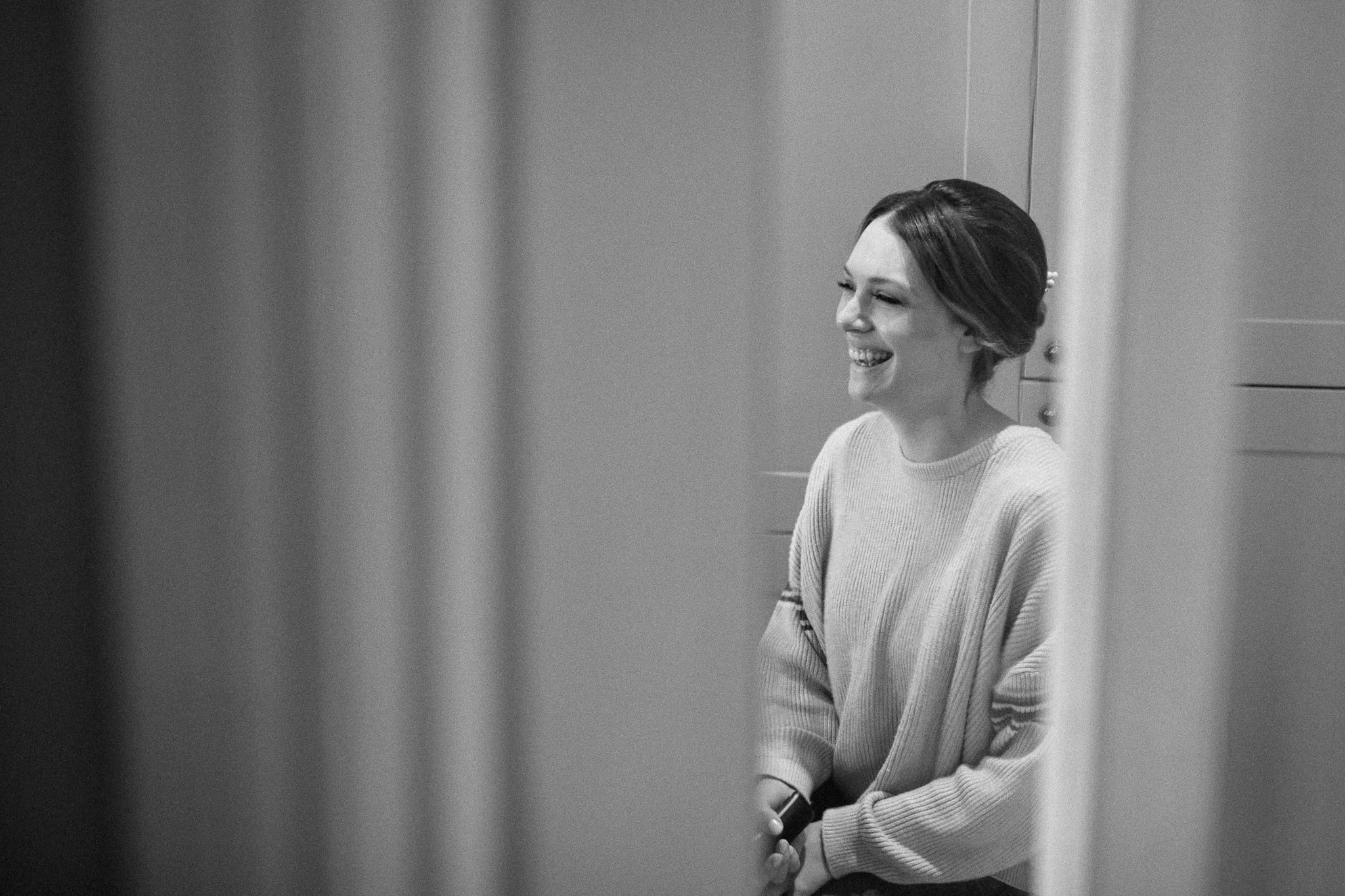  Bride laughing 