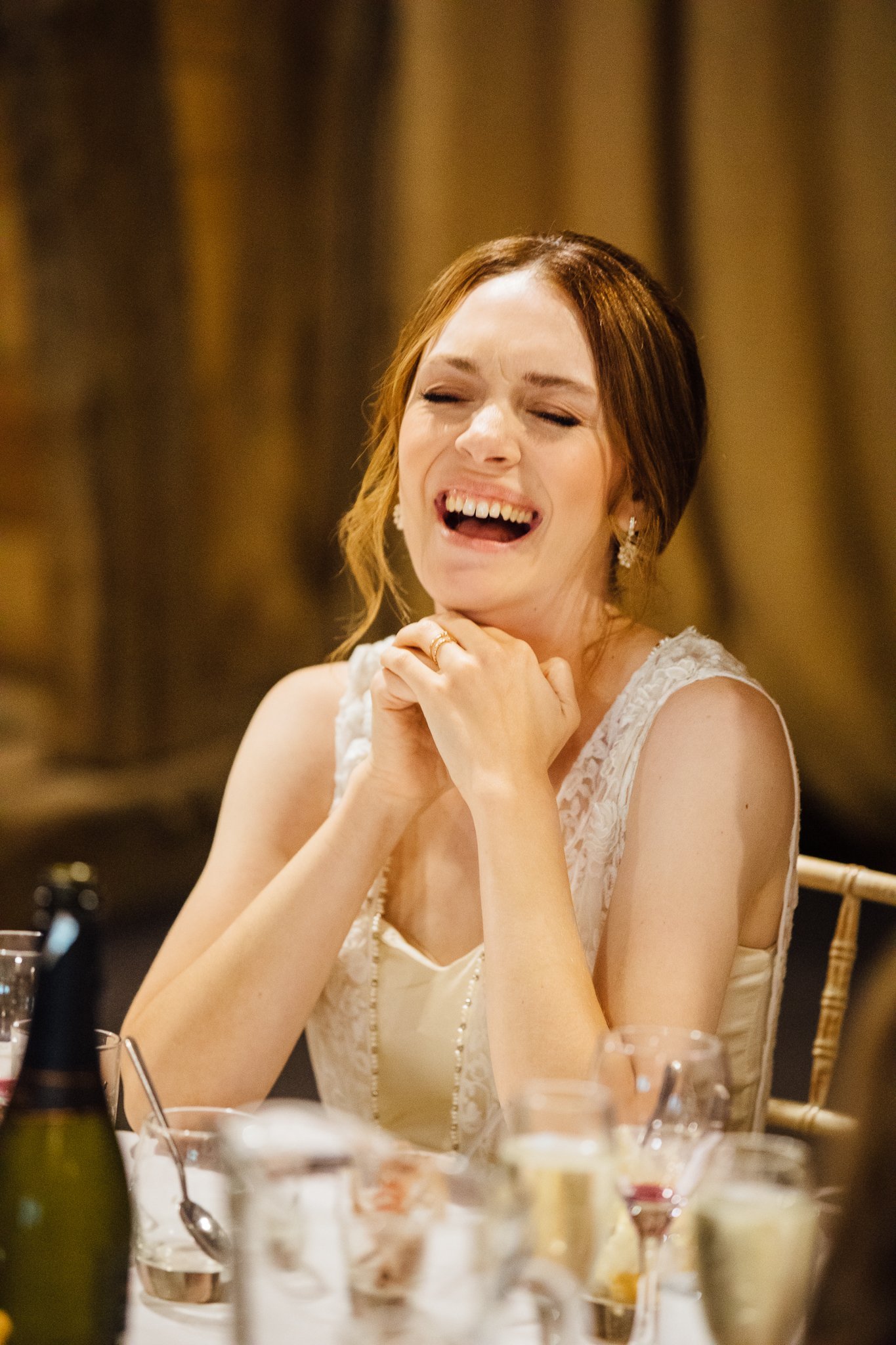  Bride laughing 