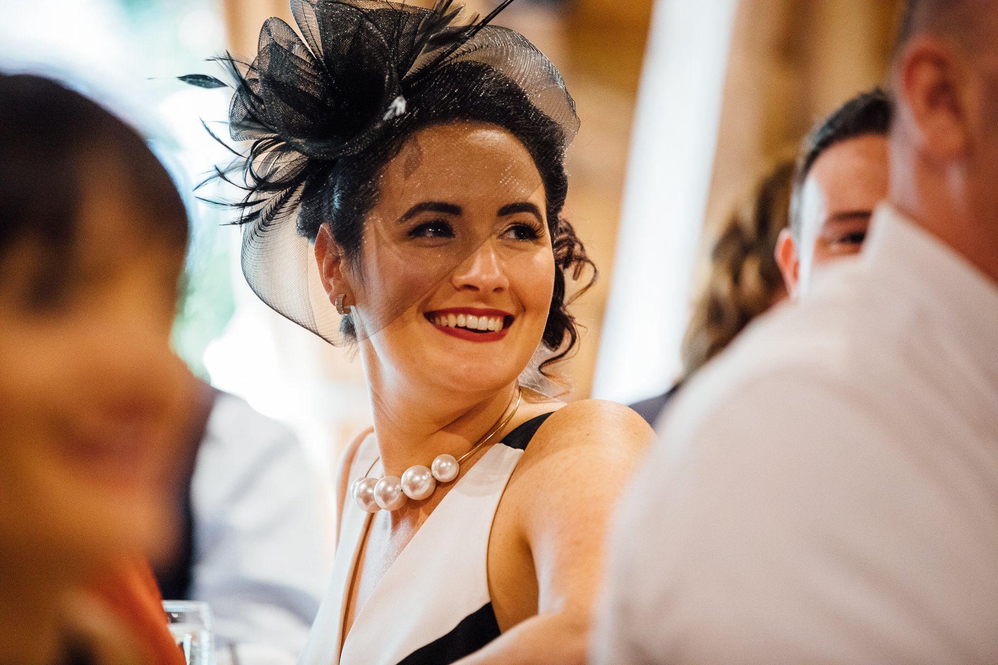  Wedding guest wearing a fascinator  
