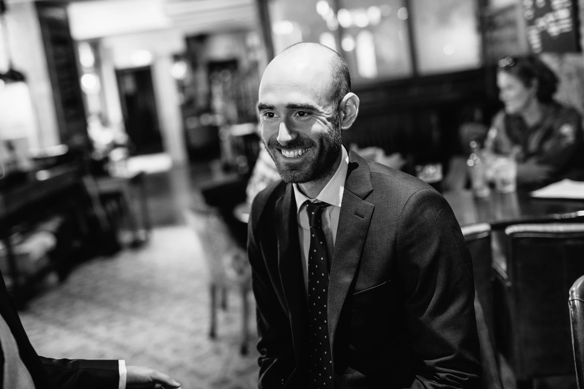  The best man smiling 