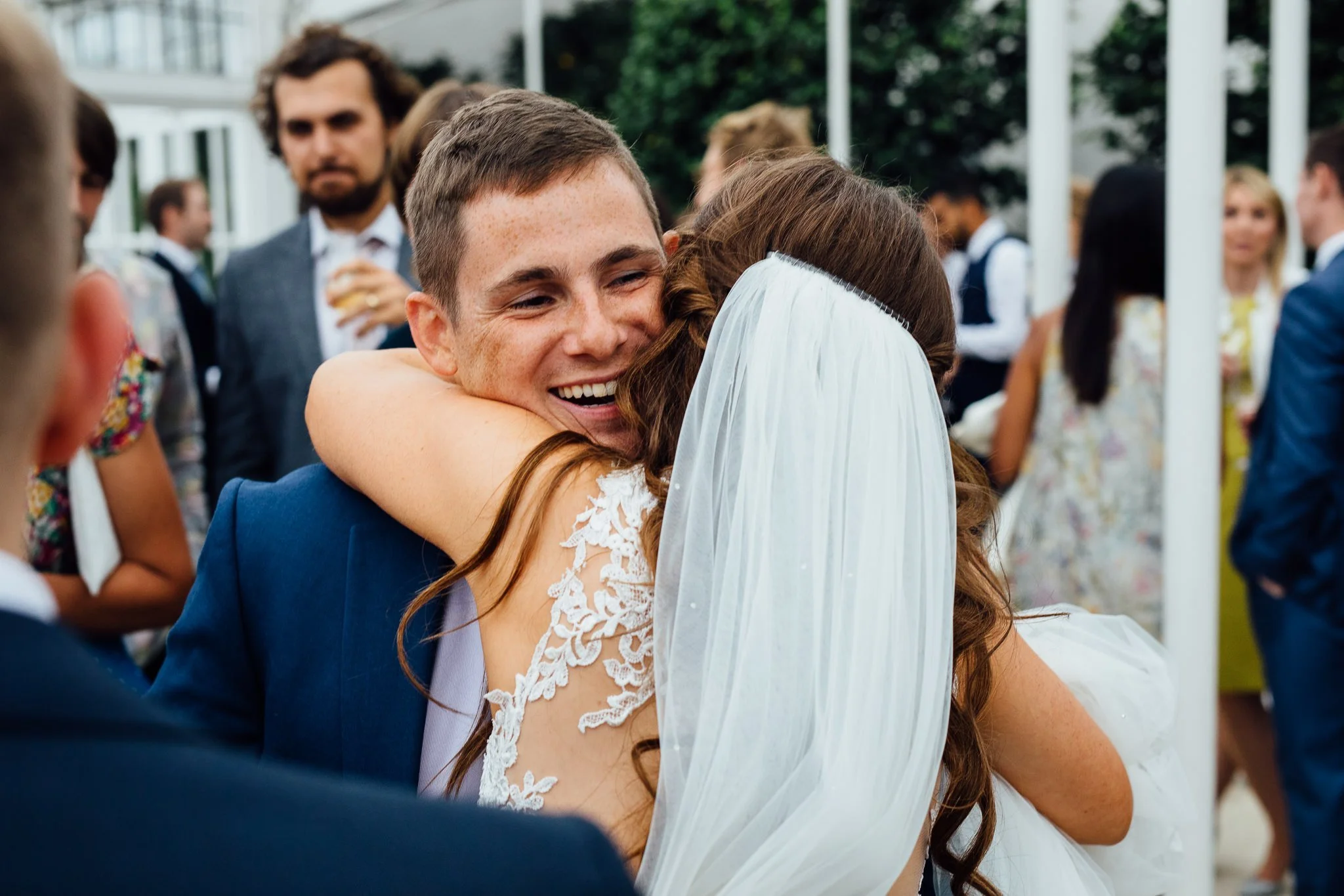  Guest hugging the Bride 