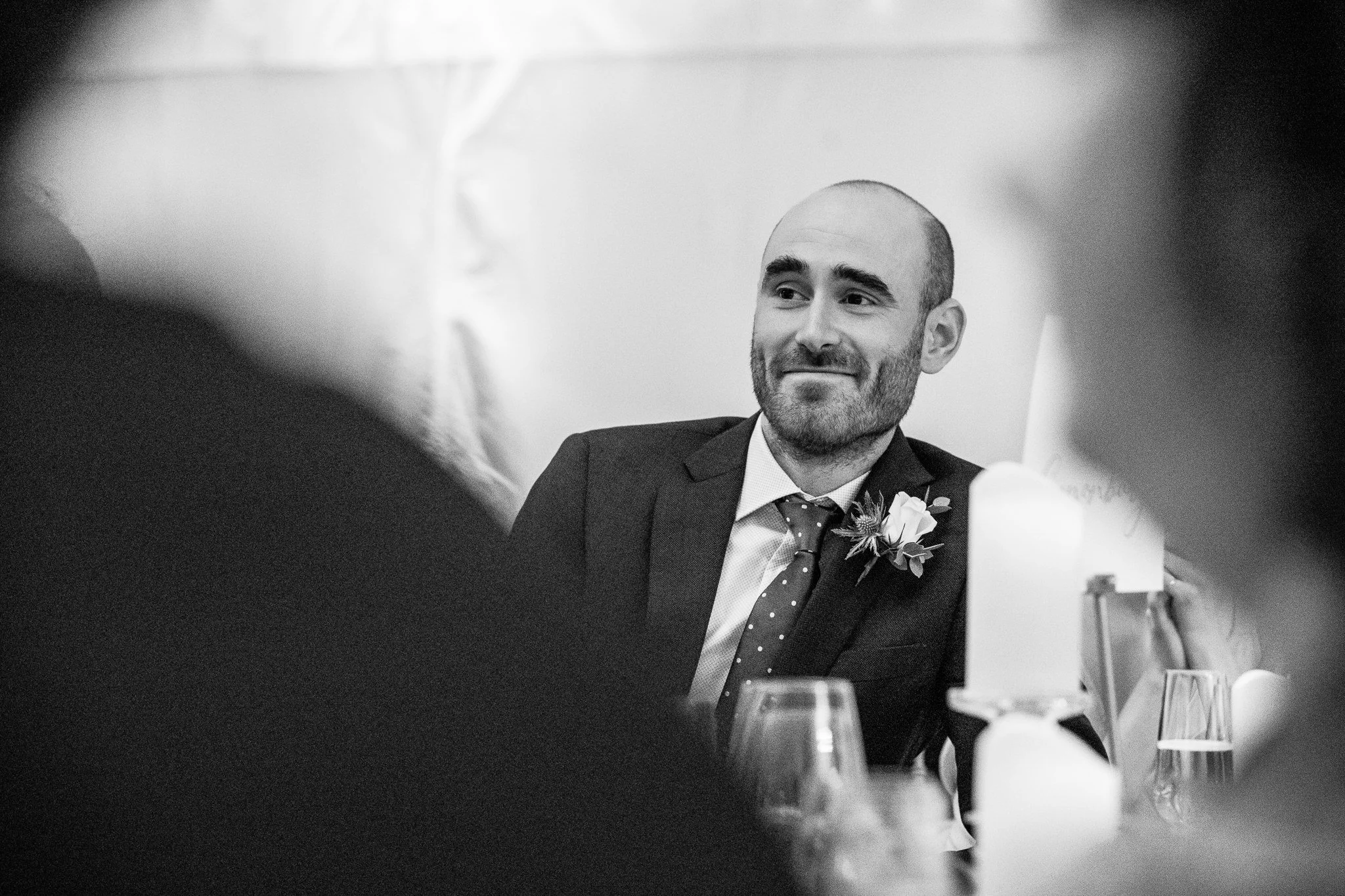  Best man enjoys the speeches 