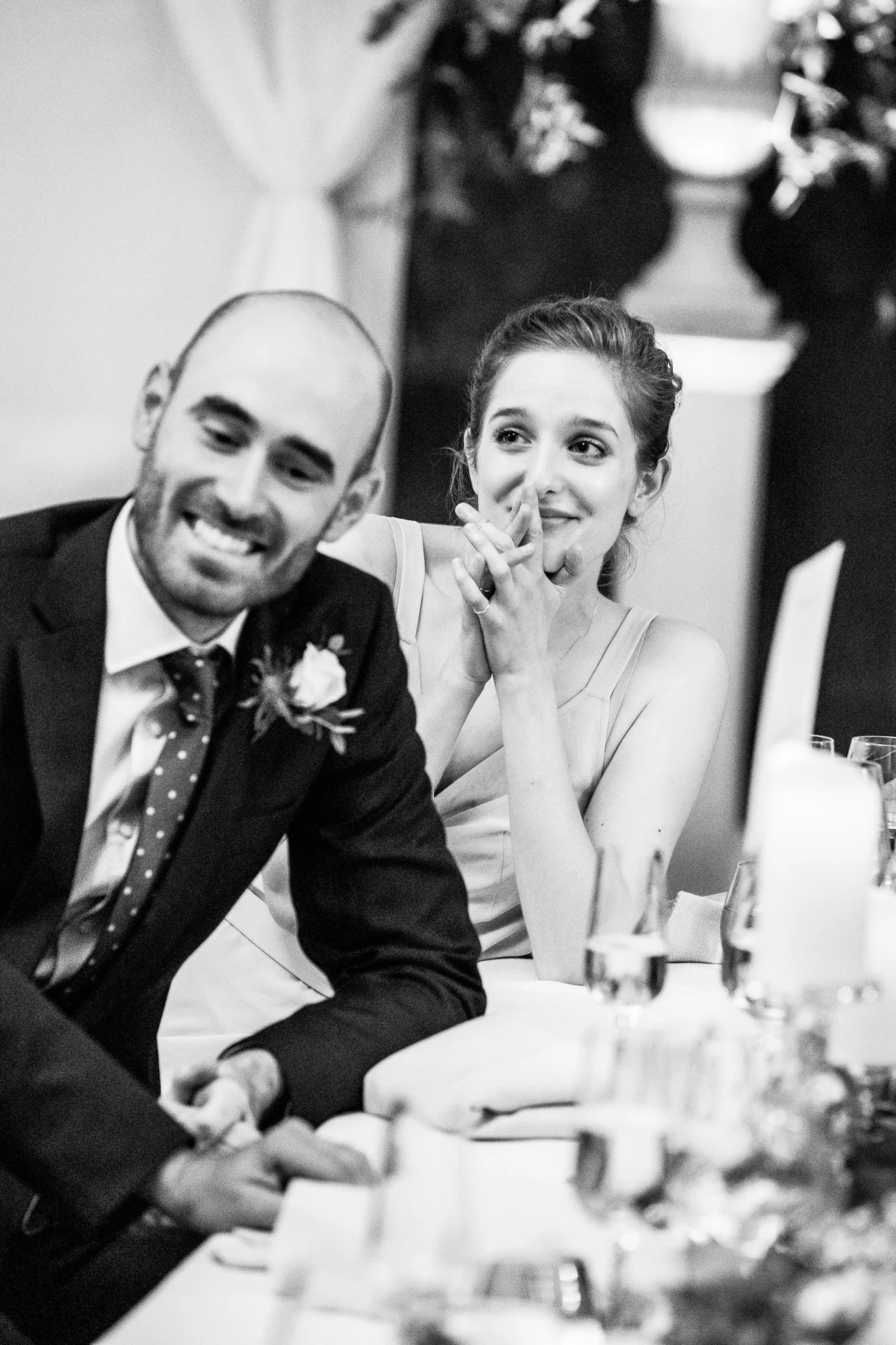  Girlfriend of the best man laughing 