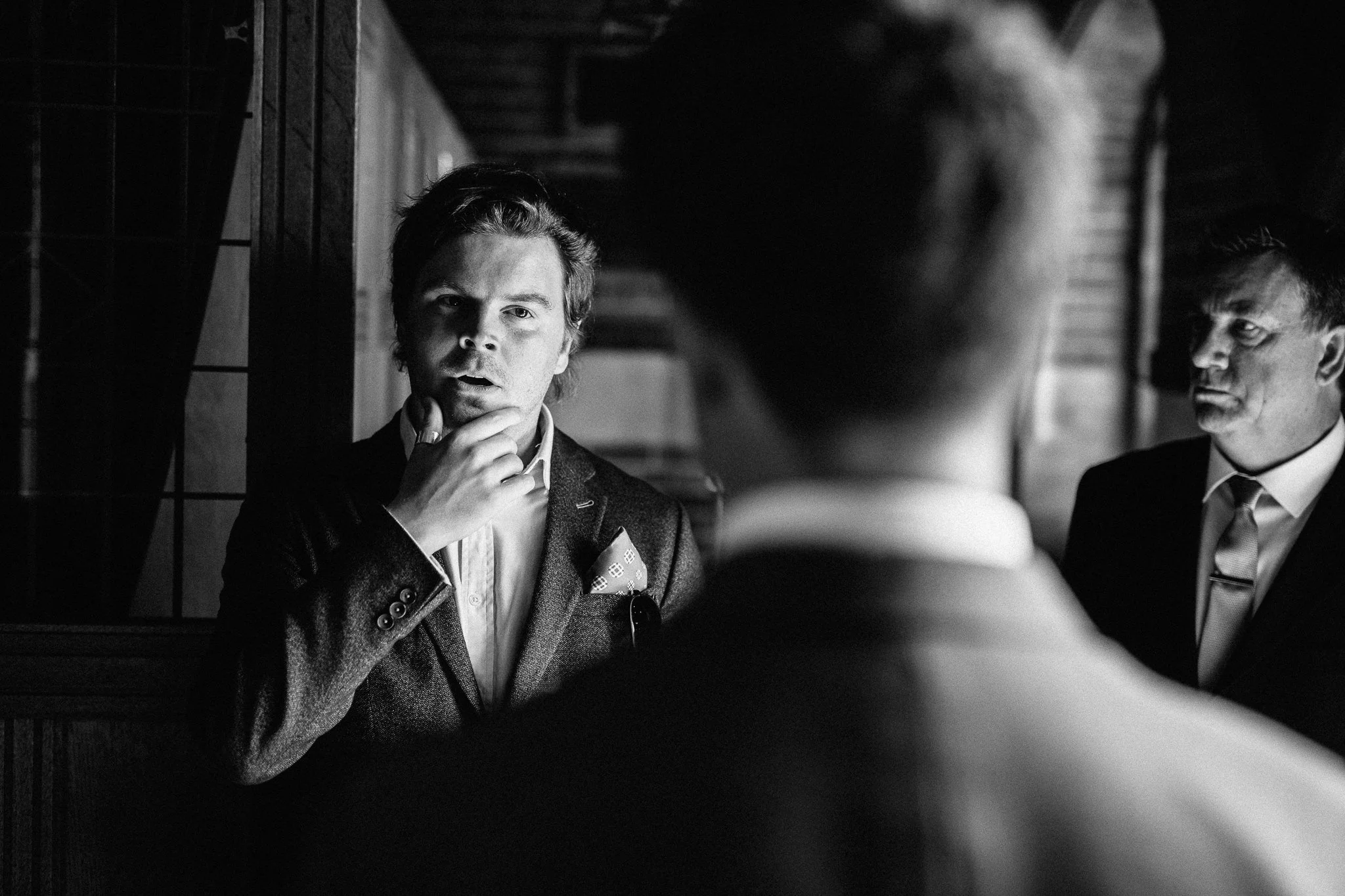  Wedding guest looking pensive 