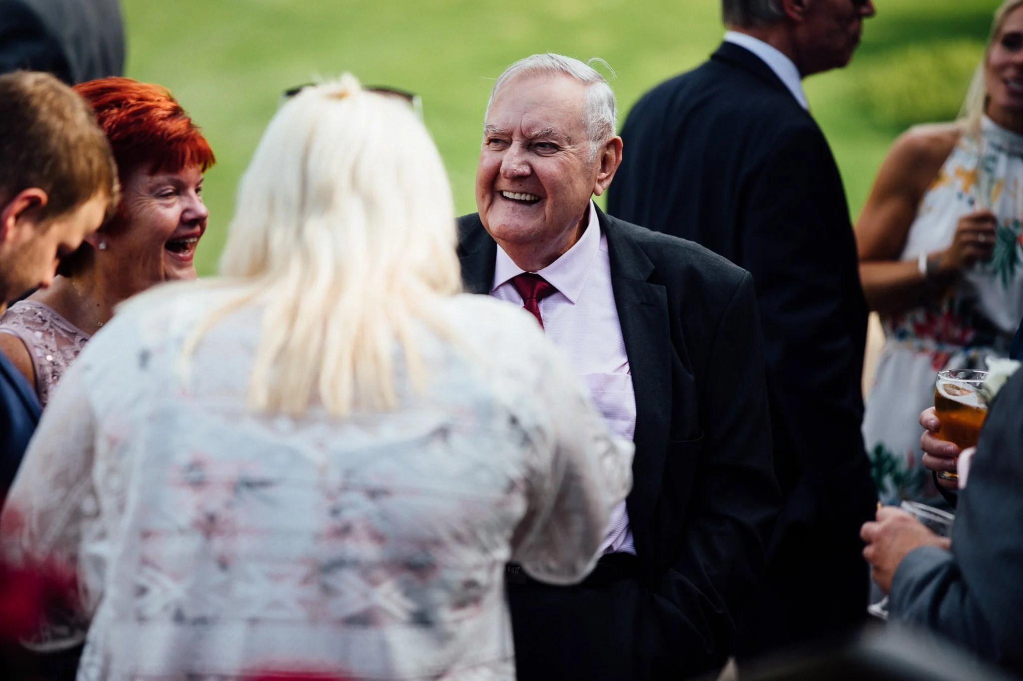  Elderly male wedding guest  at Walton Heath Golf Club Surrey 