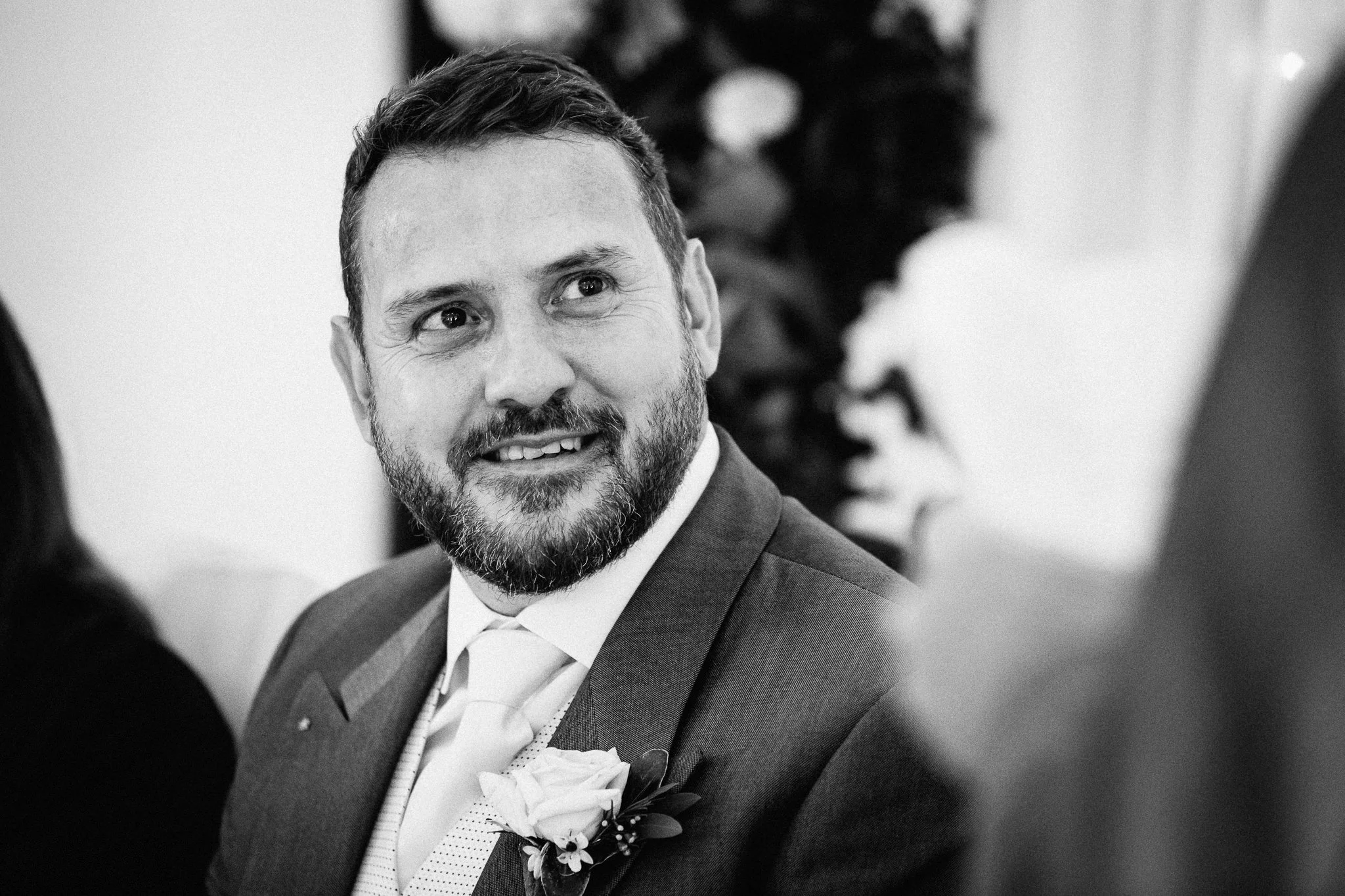  Groom on his wedding day  at Walton Heath Golf Club Surrey 