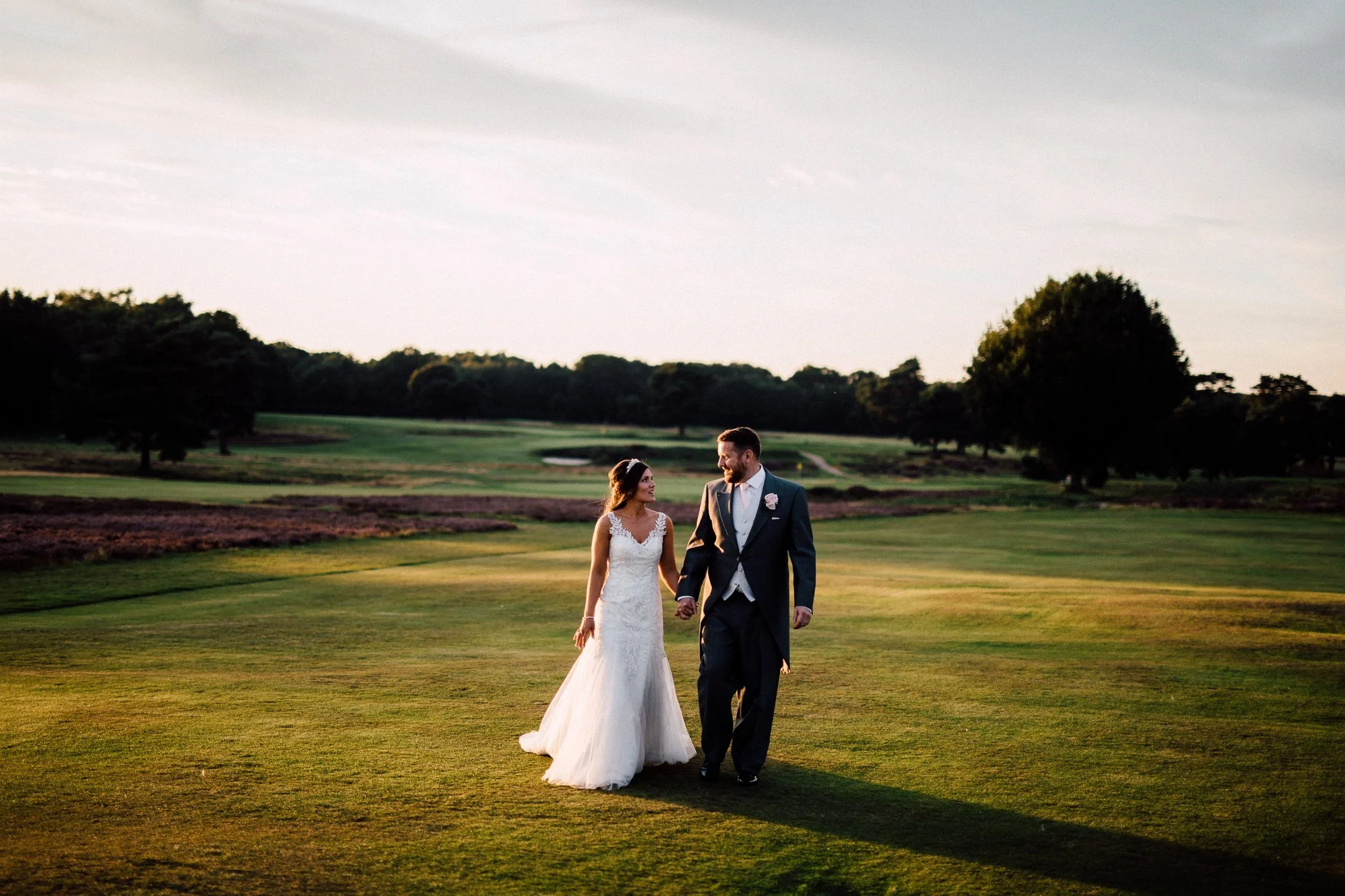  Bride and Groom  at Walton Heath Golf Club Surrey 