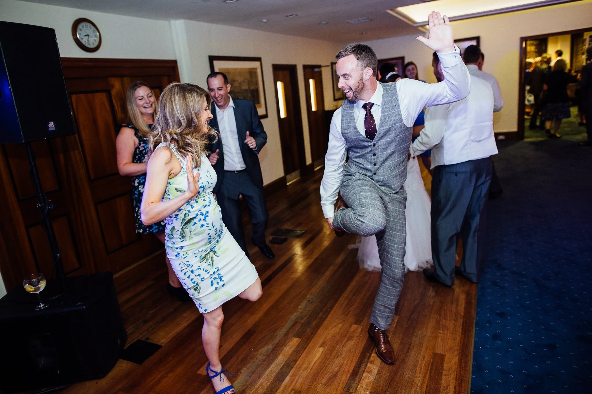  Wedding guests  at Walton Heath Golf Club Surrey 