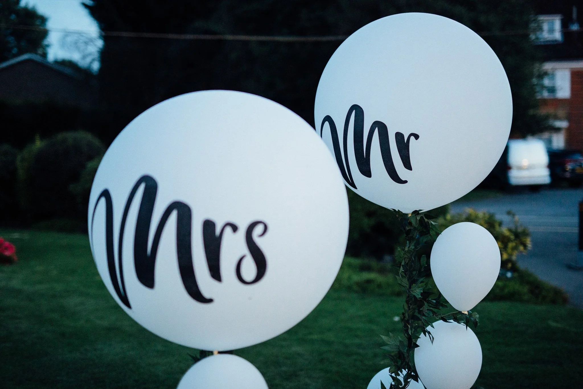  Mr and Mrs signs  at Walton Heath Golf Club Surrey 