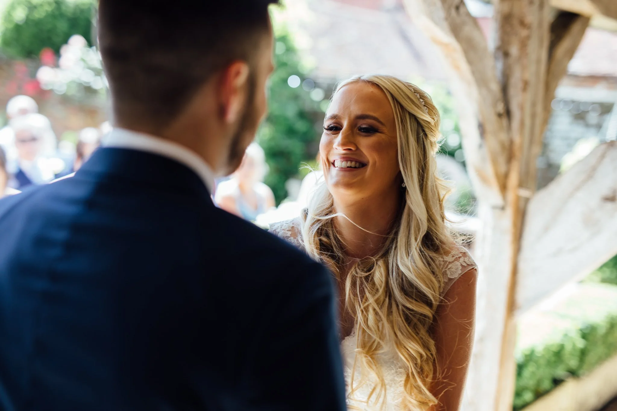  Bride smiling 