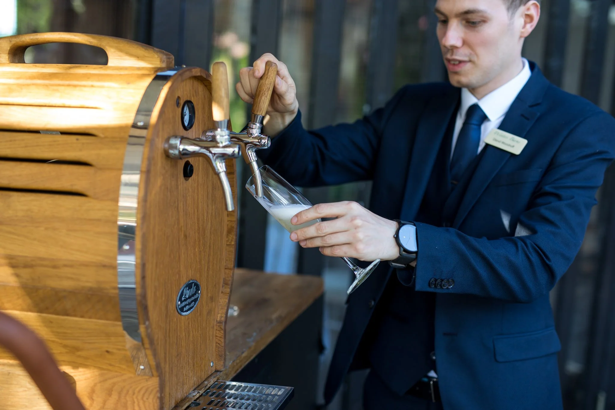  Sparkling wine being poured 