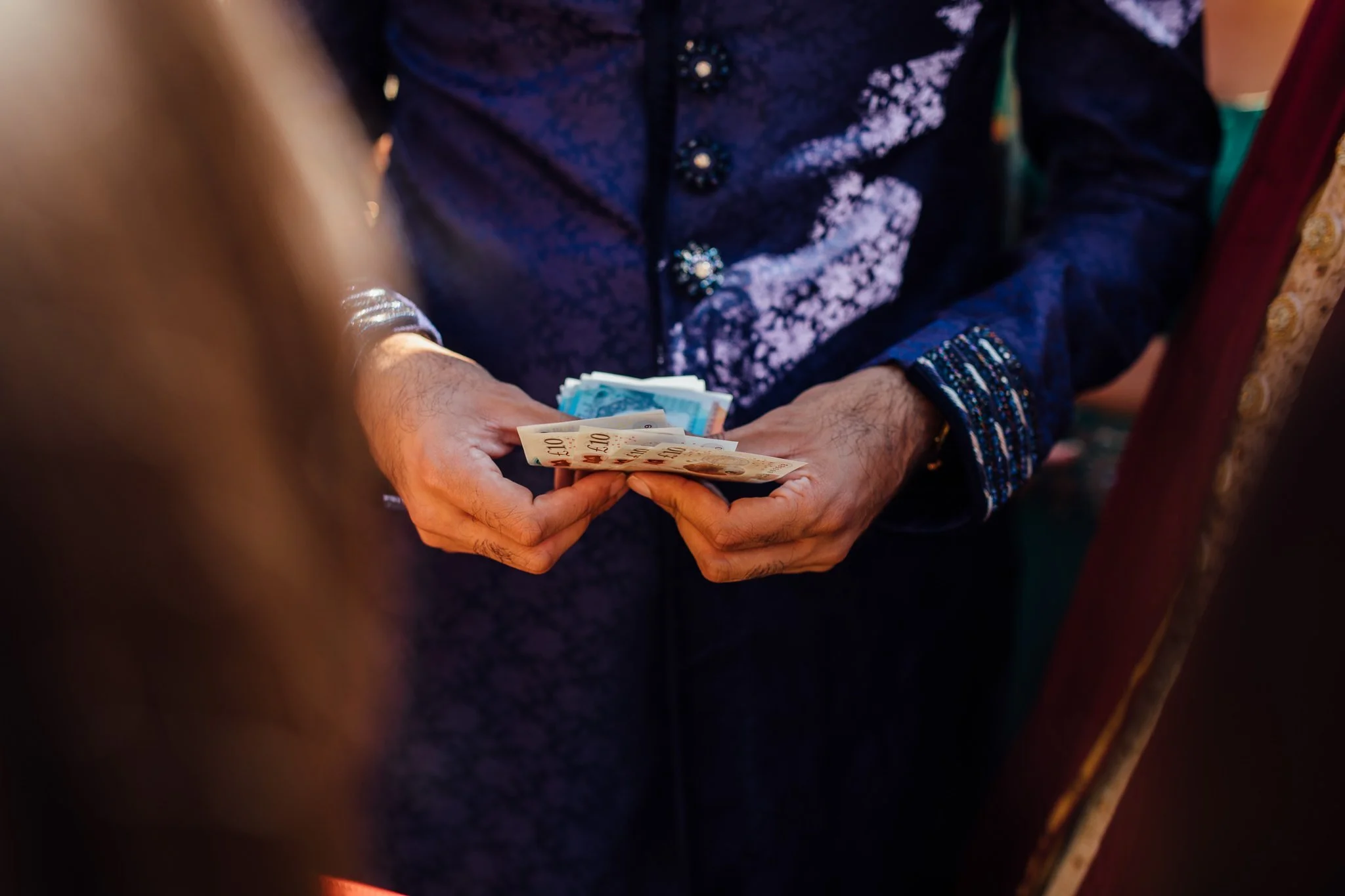  Man counts money 