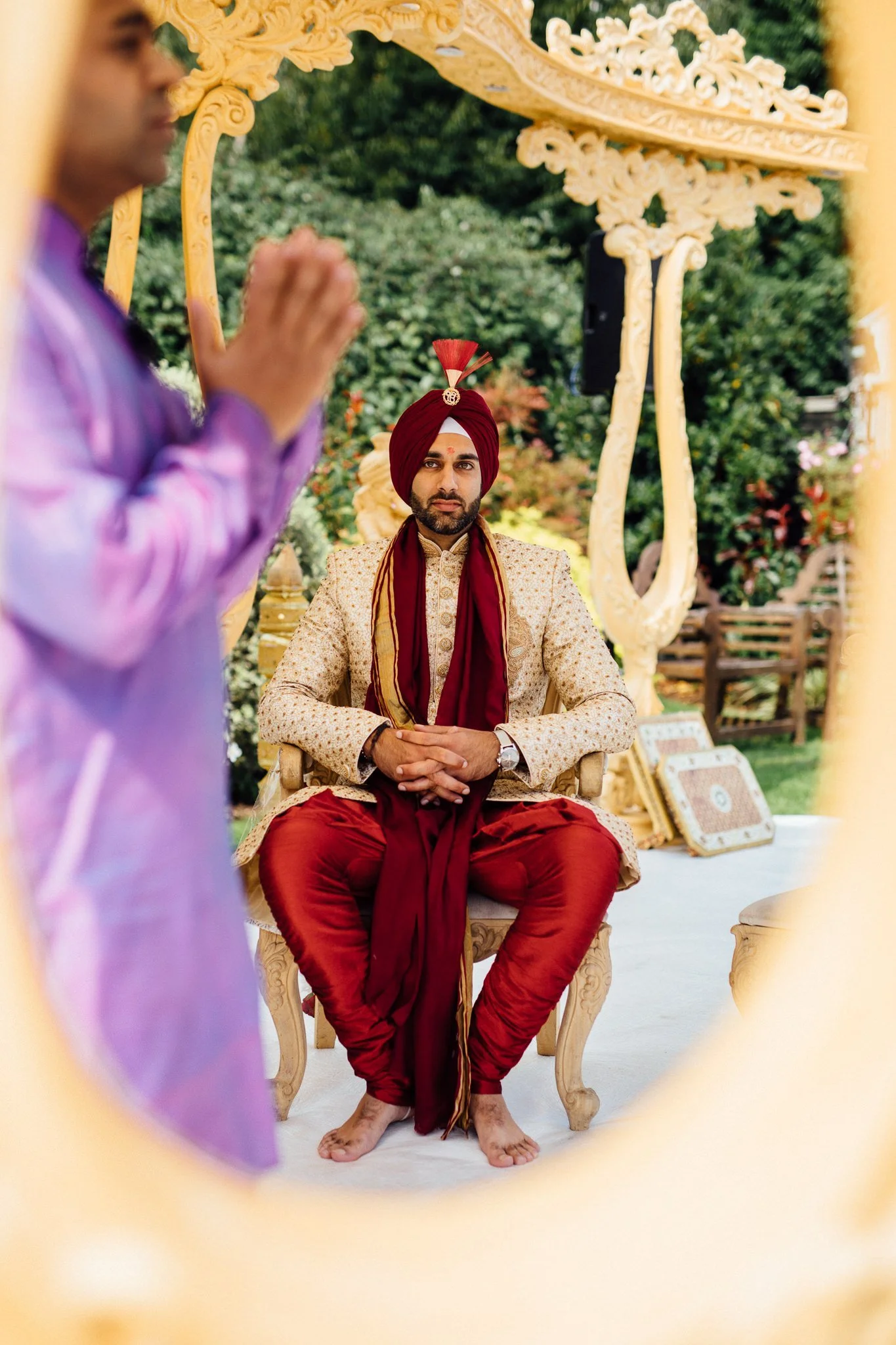  Groom sitting 