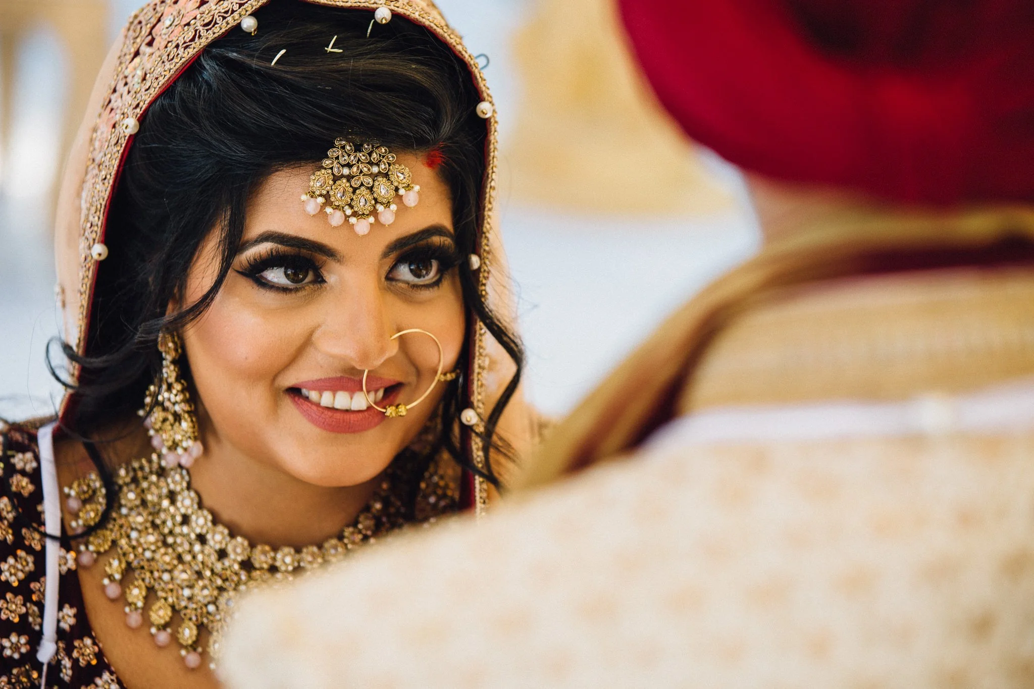  Bride smiling 