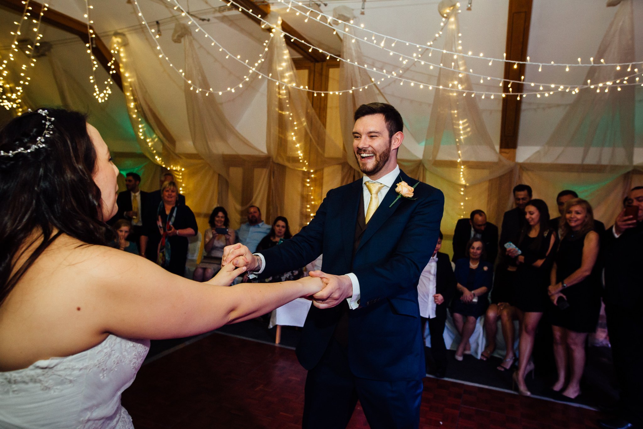  Bride and groom dancing 