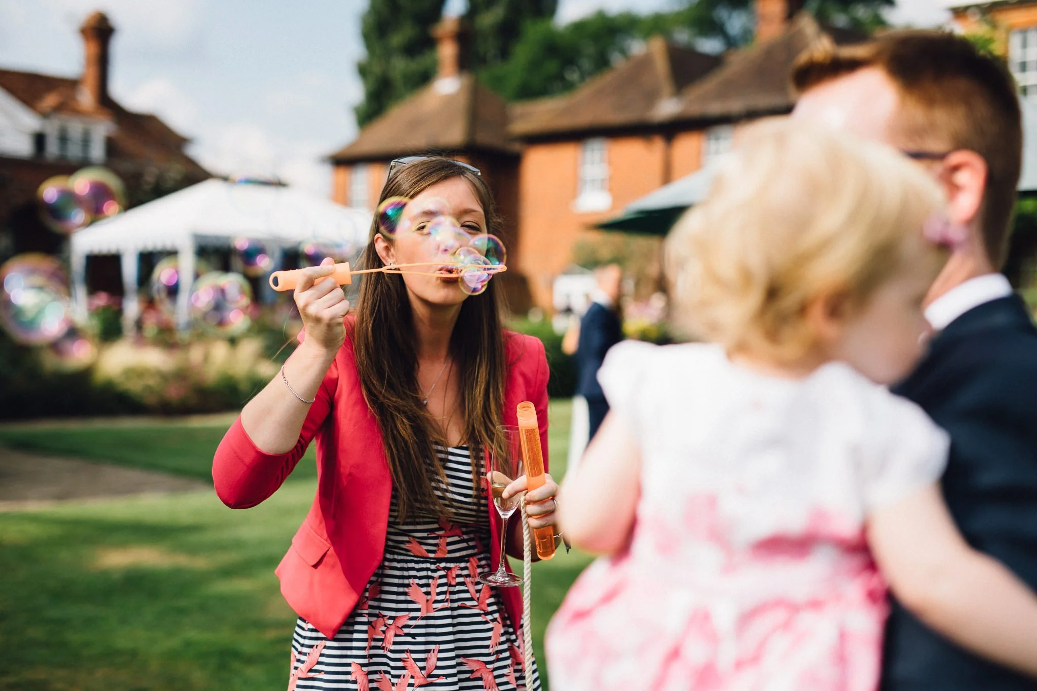  Wedding guest blowing bubbles 